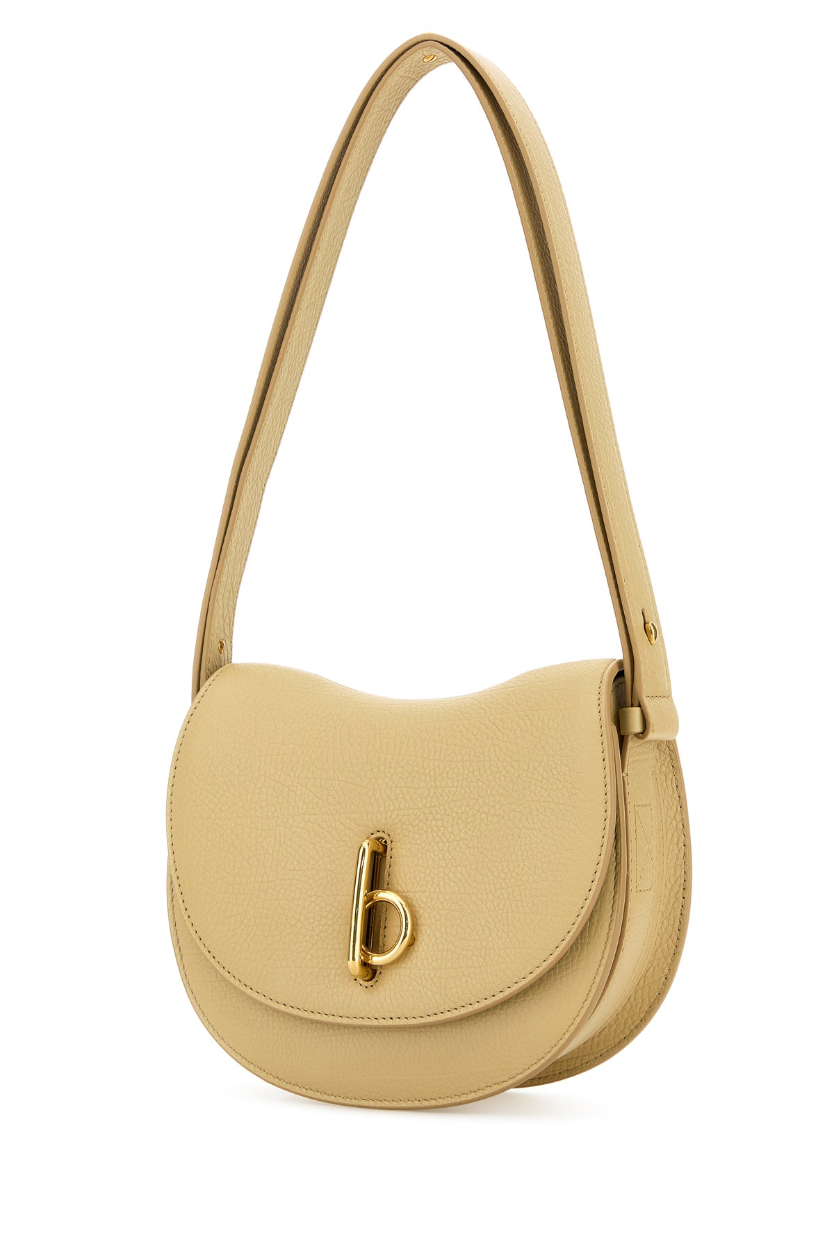 Burberry Borsa a spalla Rocking Horse piccola in pelle beige, view 2