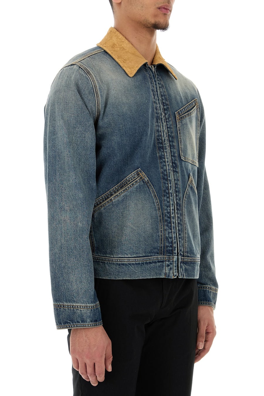 Alexander McQueen Giubbino in denim, view 3