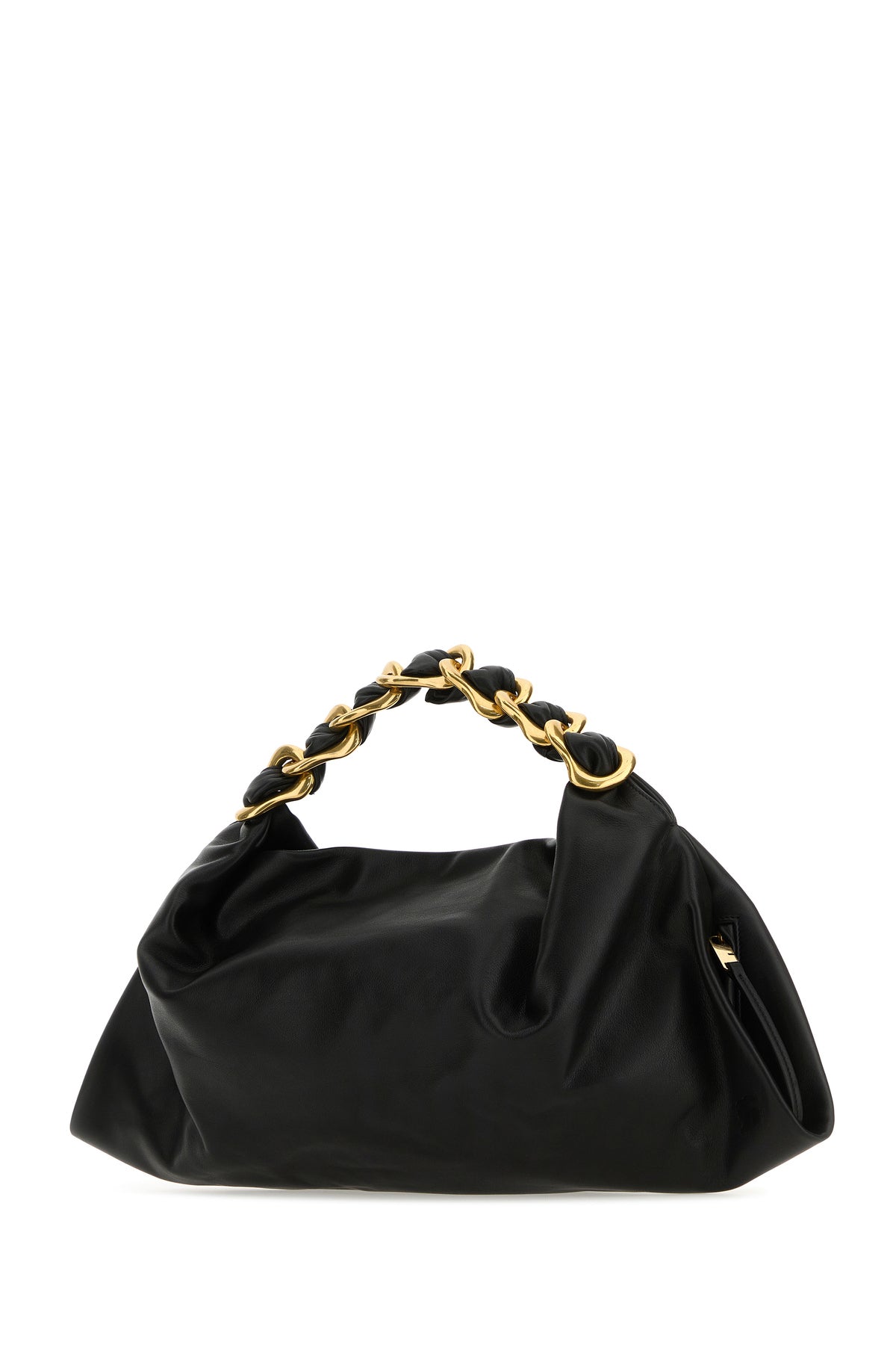 Burberry Borsa a mano Swan media in pelle nera, view 2