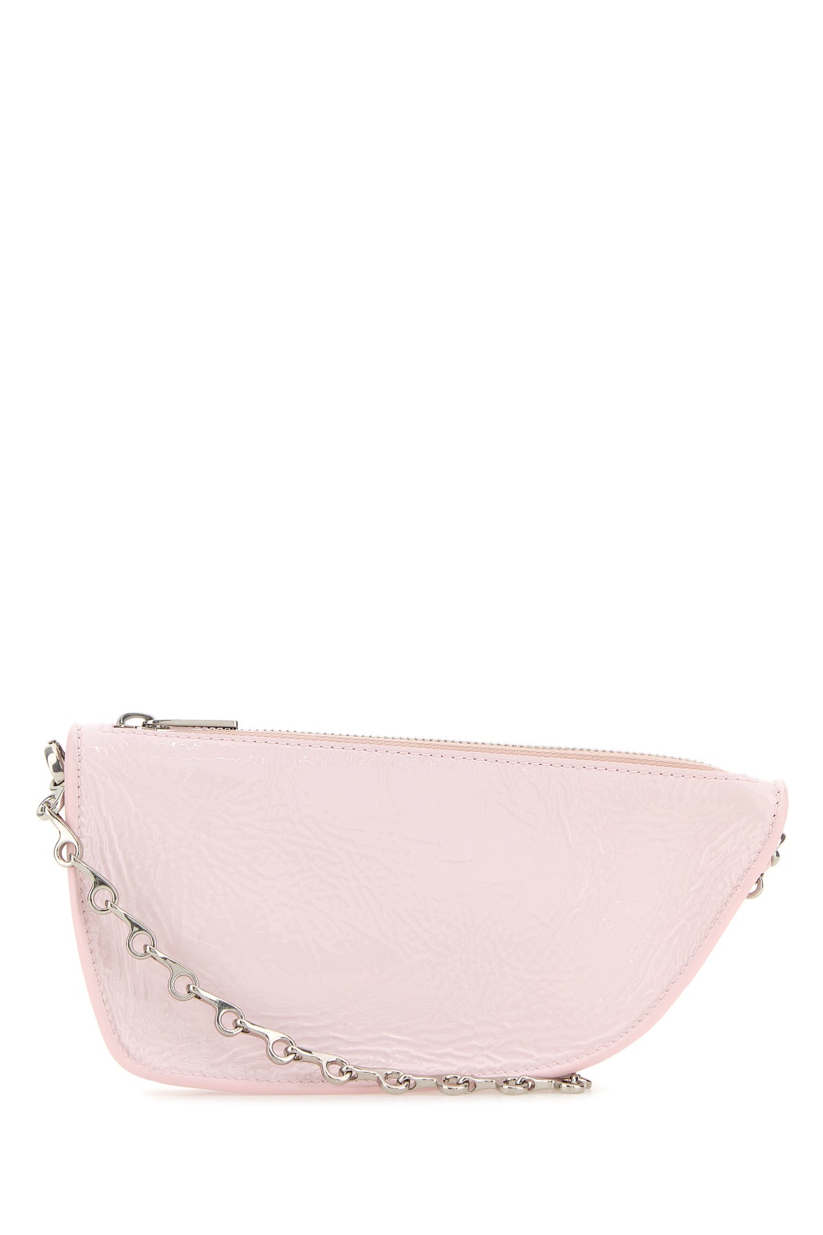 Burberry Borsa a spalla Shield micro in pelle rosa pastello
