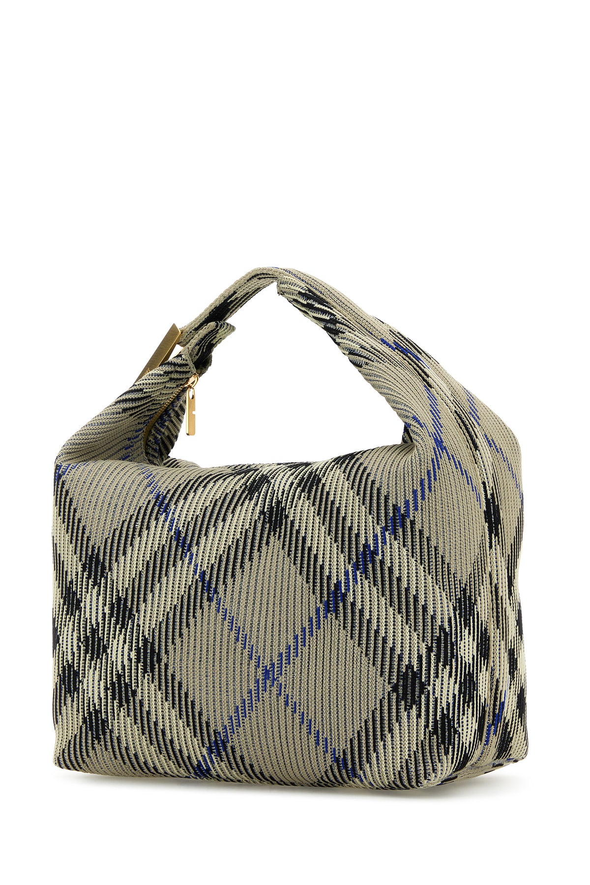Burberry Borsa a mano Peg media in nylon ricamato, view 2