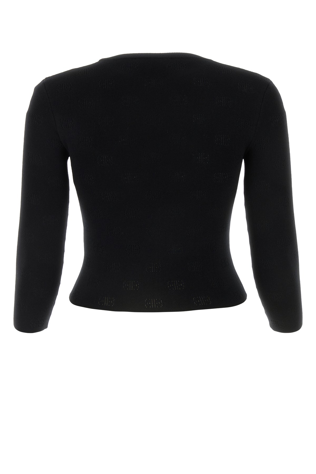 Balenciaga Maglione in misto lana nera, view 2