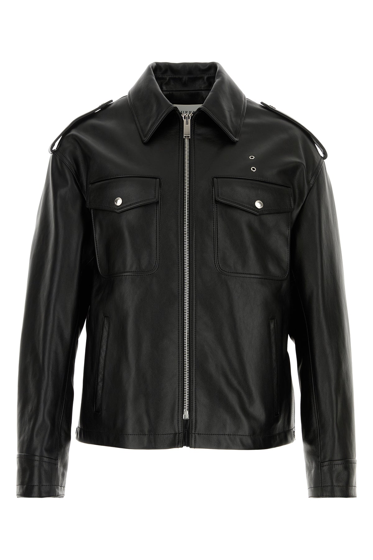 Alexander McQueen Giacca in pelle nera