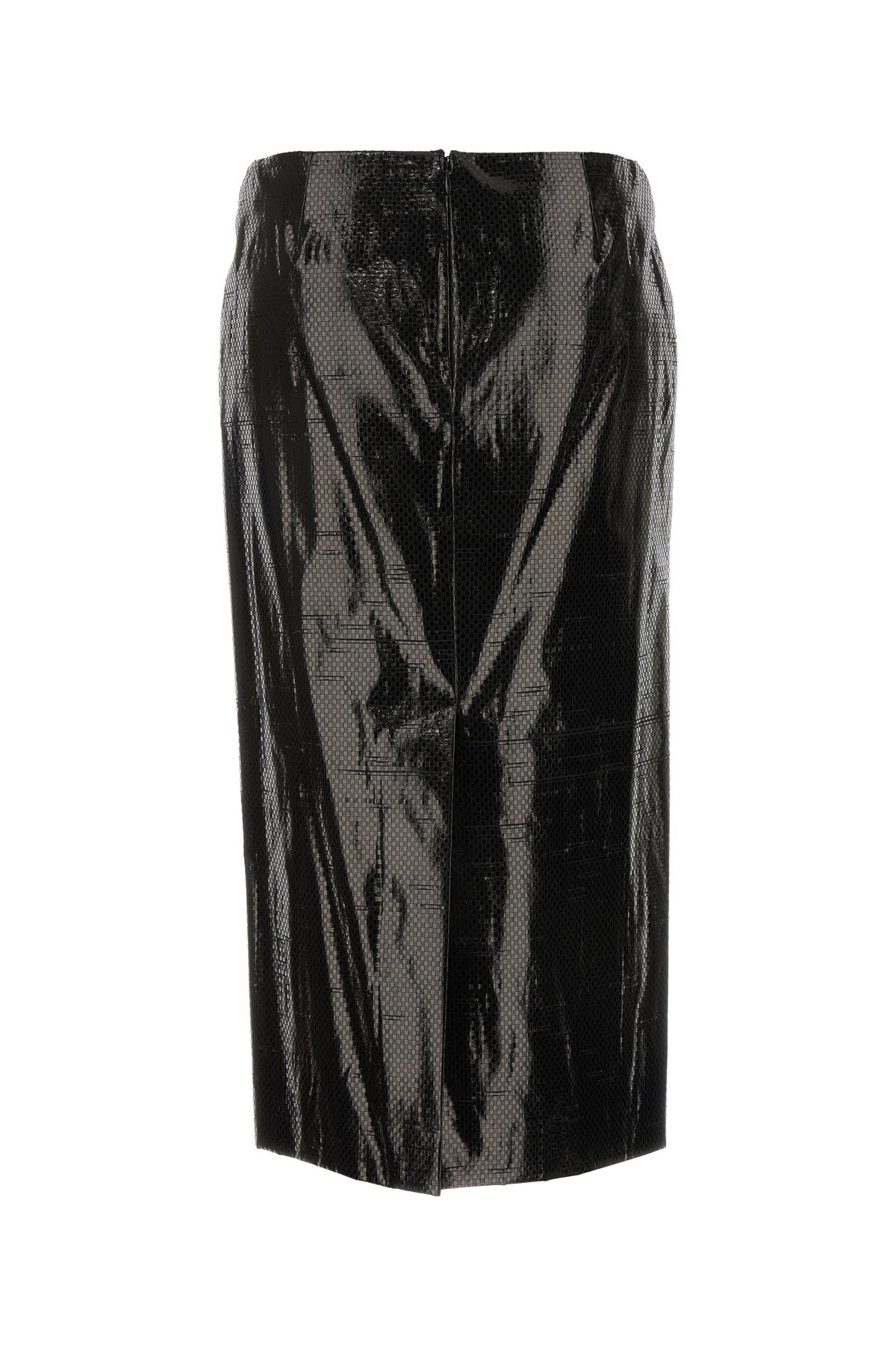 Alexander McQueen Gonna in tela nera, view 2