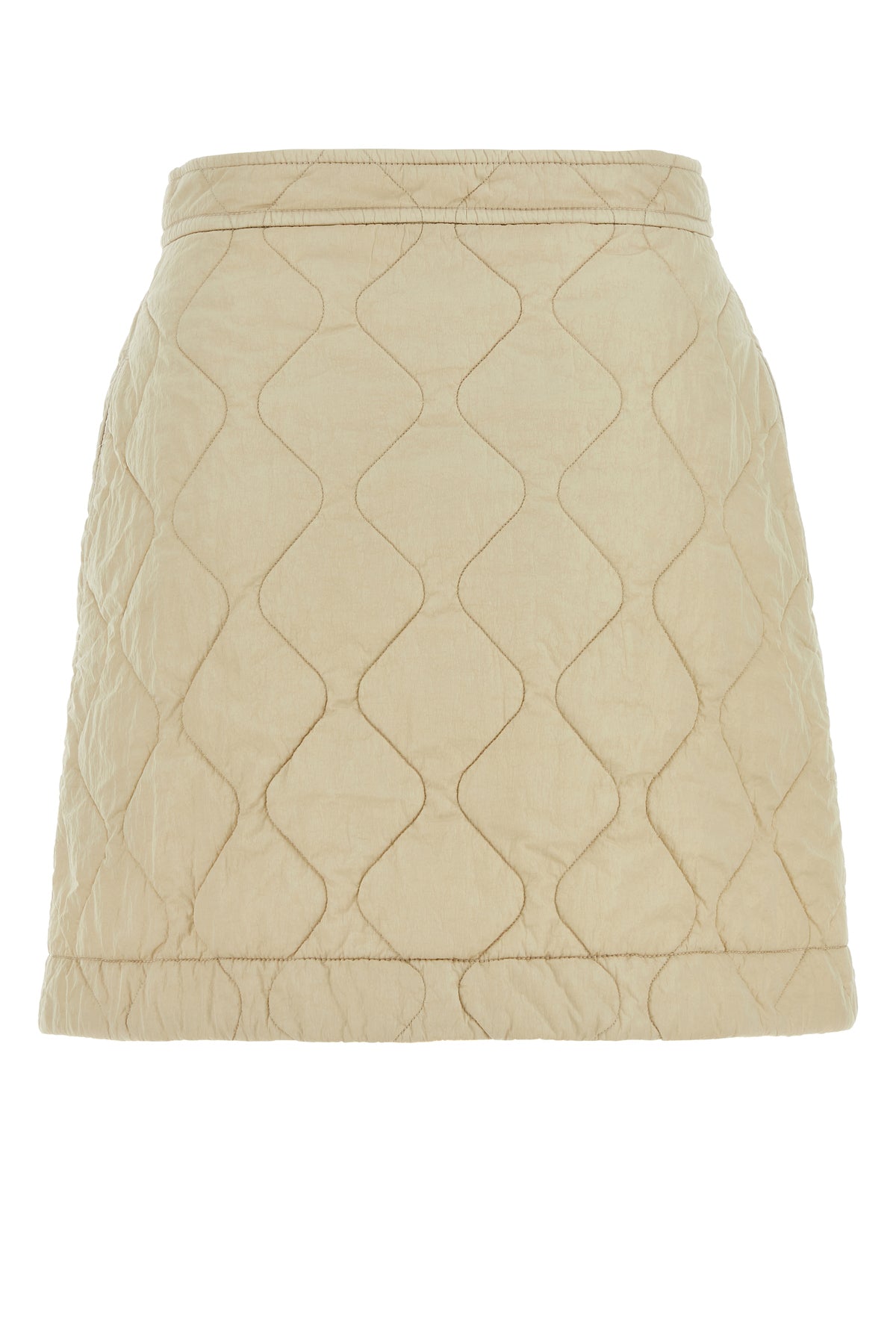 Burberry Minigonna in nylon sabbia, view 2