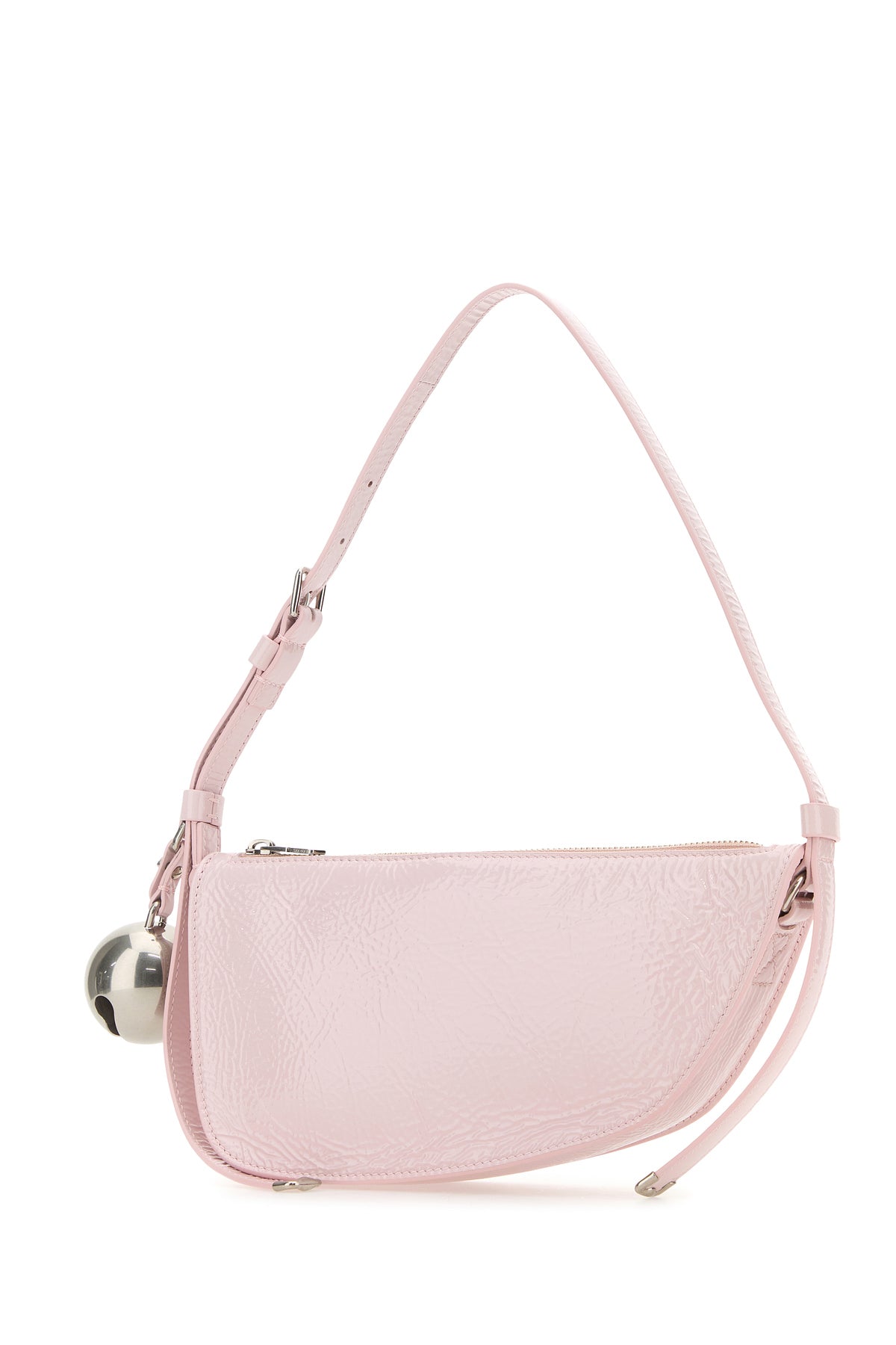 Burberry Borsa a spalla Knight piccola in pelle rosa, view 2