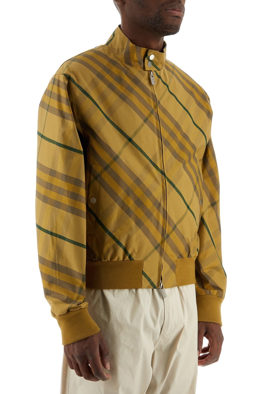 Burberry Bomber in cotone ricamato, view 3