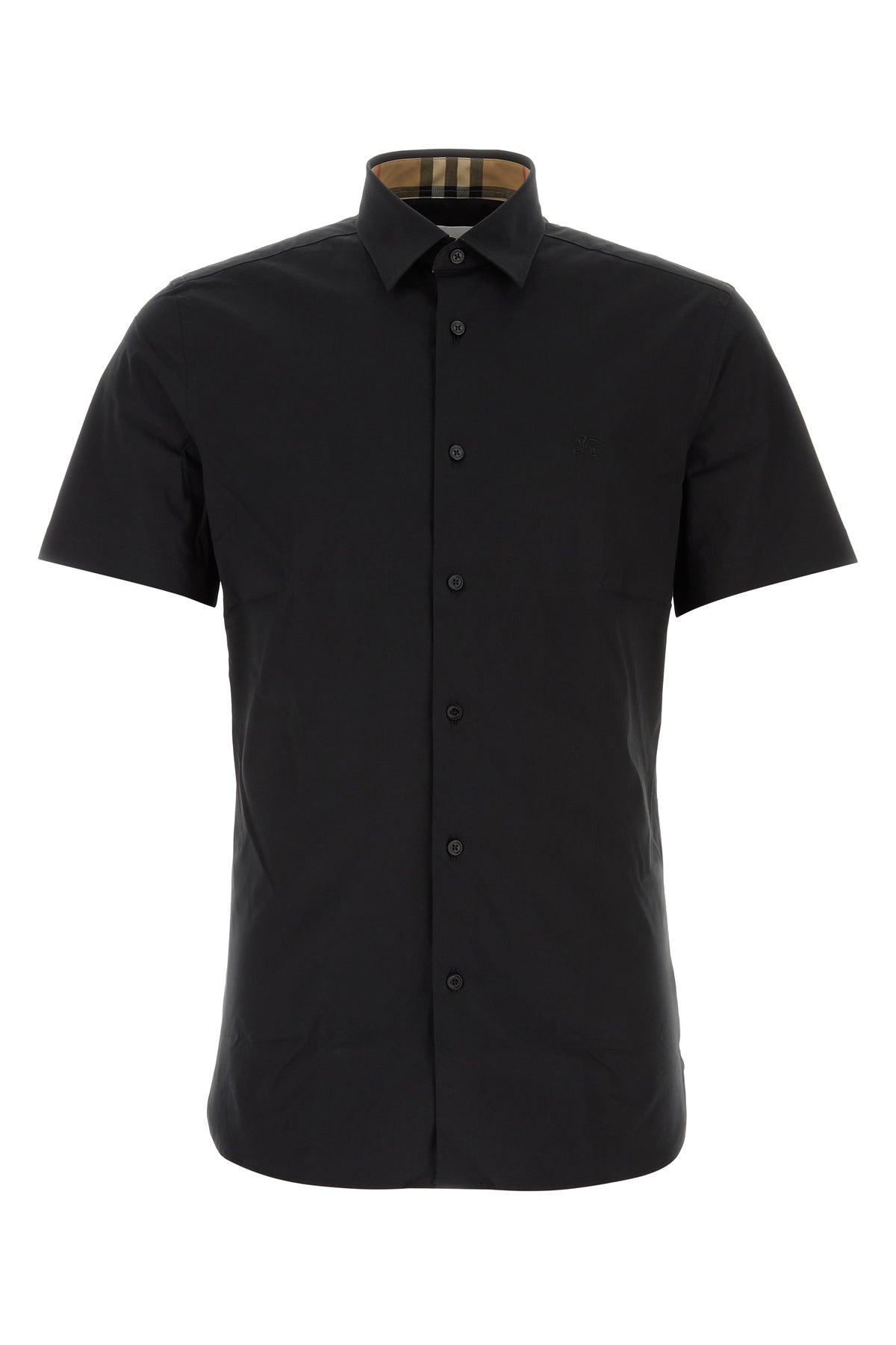 Burberry Camicia in popeline stretch nero