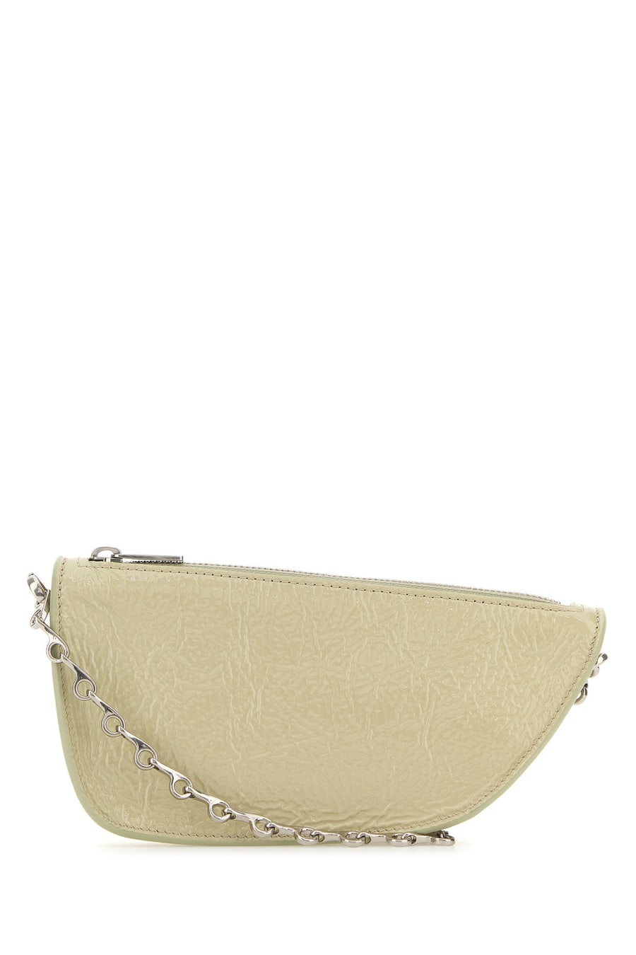 Burberry Borsa a tracolla Shield micro in pelle verde pastello