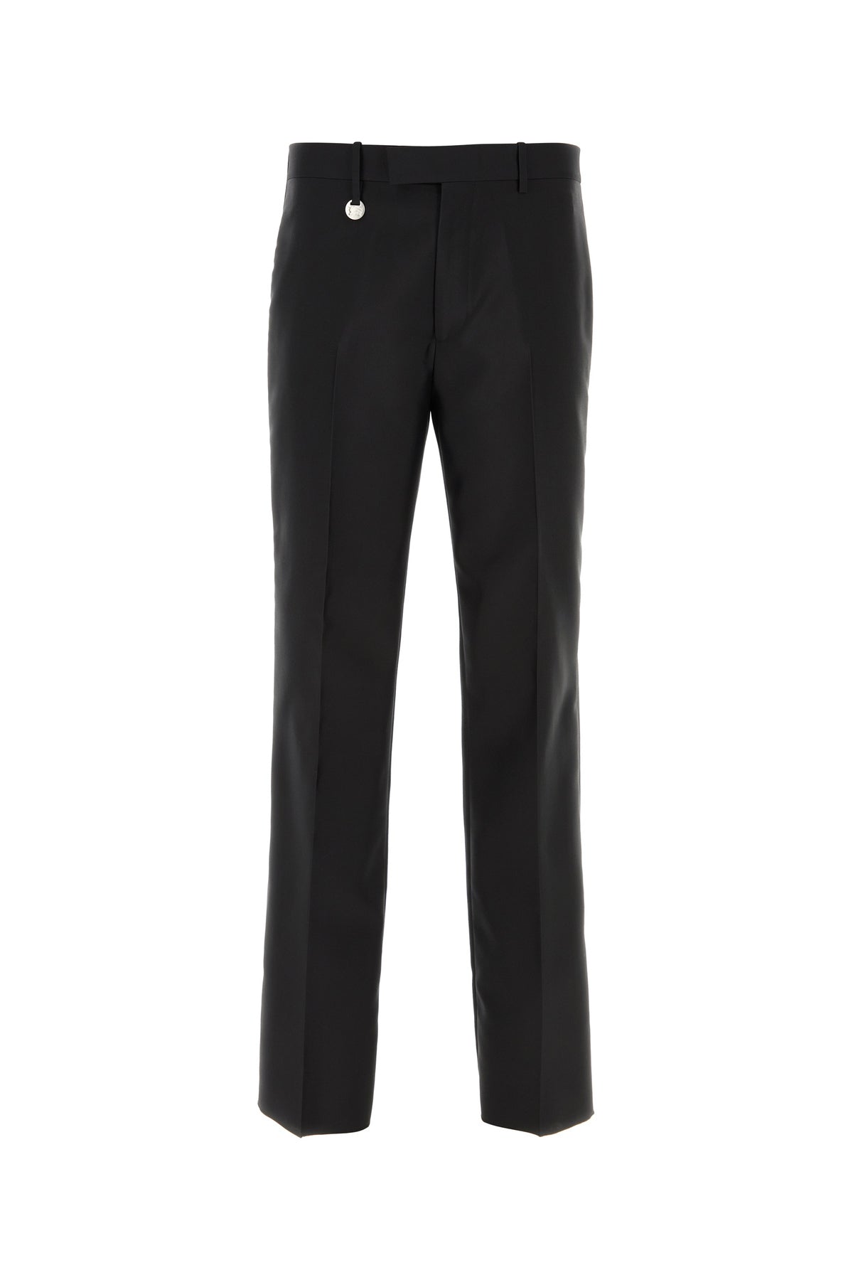 Burberry Pantalone dalla gamba ampia in misto lana nera
