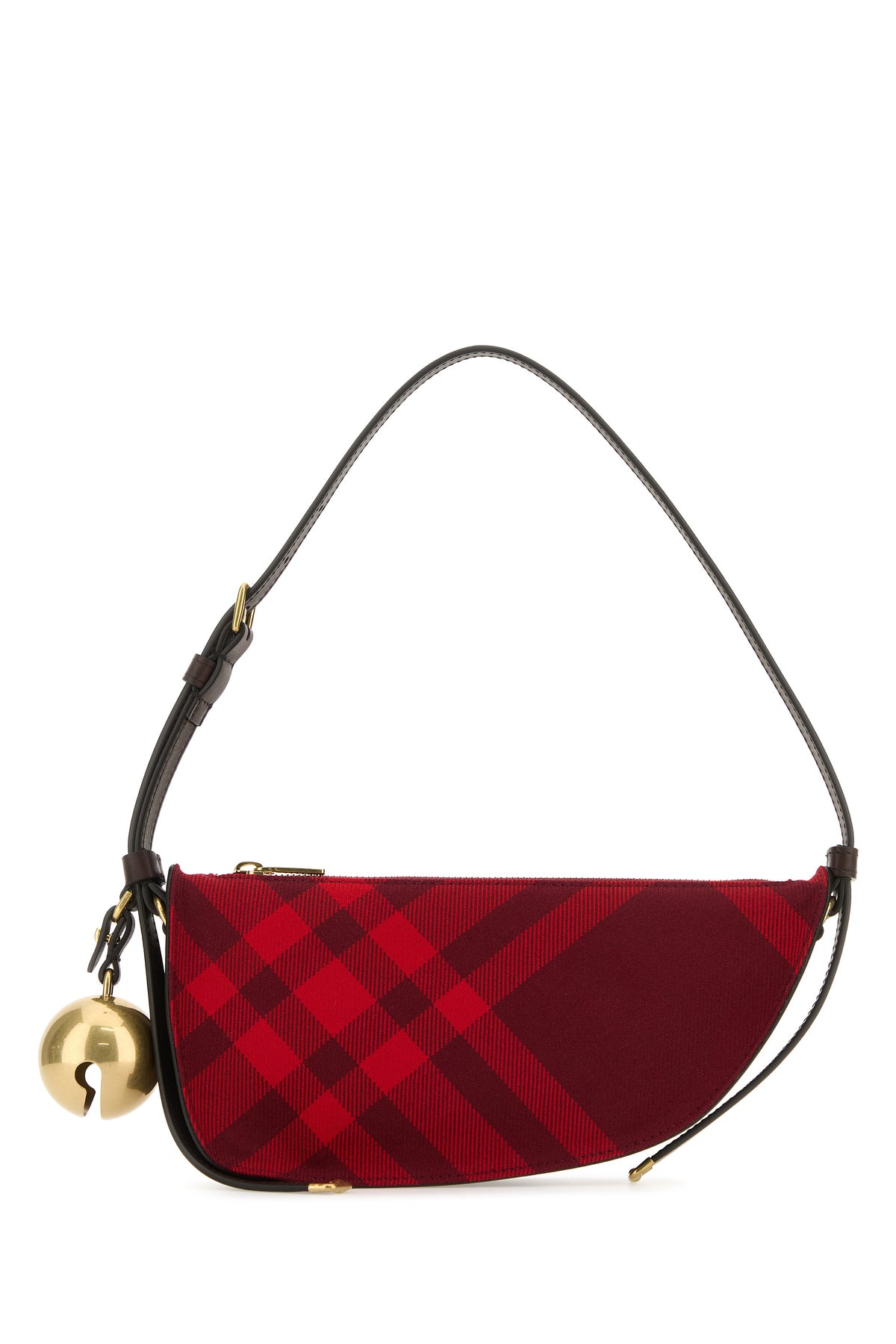 Burberry Borsa a spalla Shield mini in tela ricamata