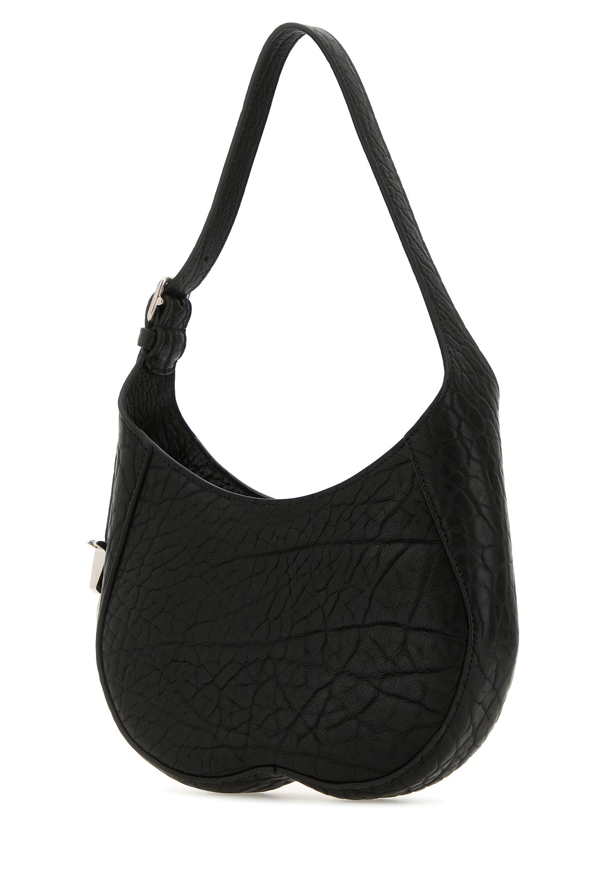 Burberry Borsa a spalla Chess piccola in pelle nera, view 2