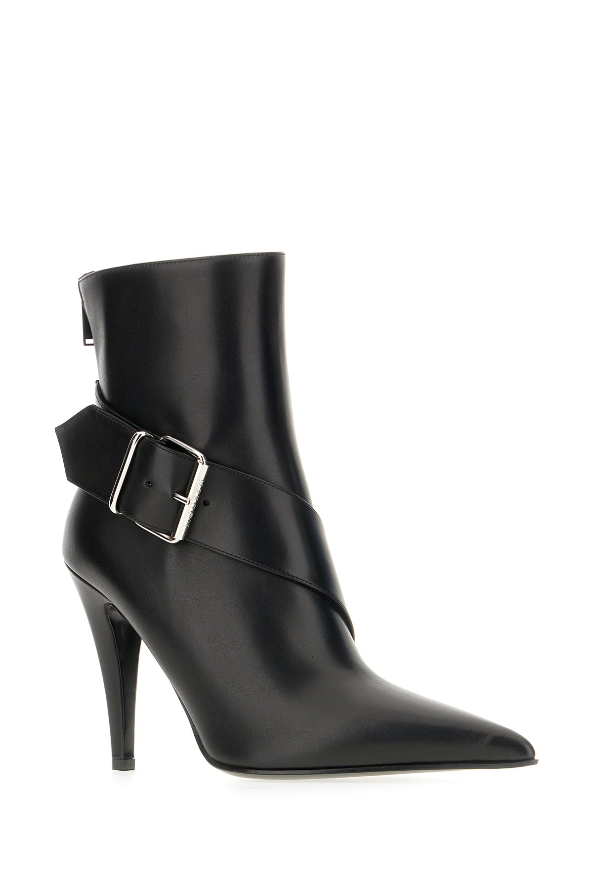 Alexander McQueen Stivaletti in pelle nera, view 2