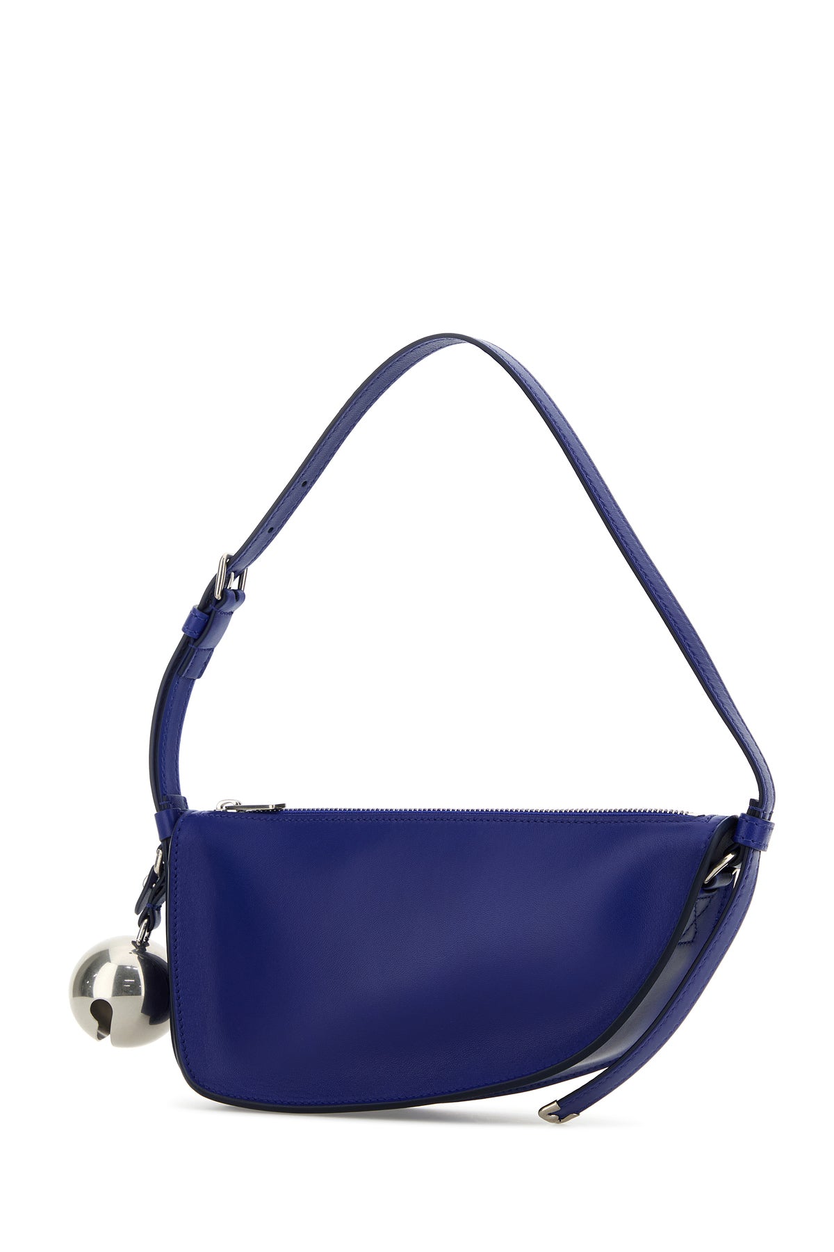 Burberry Borsa a spalla Shield mini in pelle blu, view 2