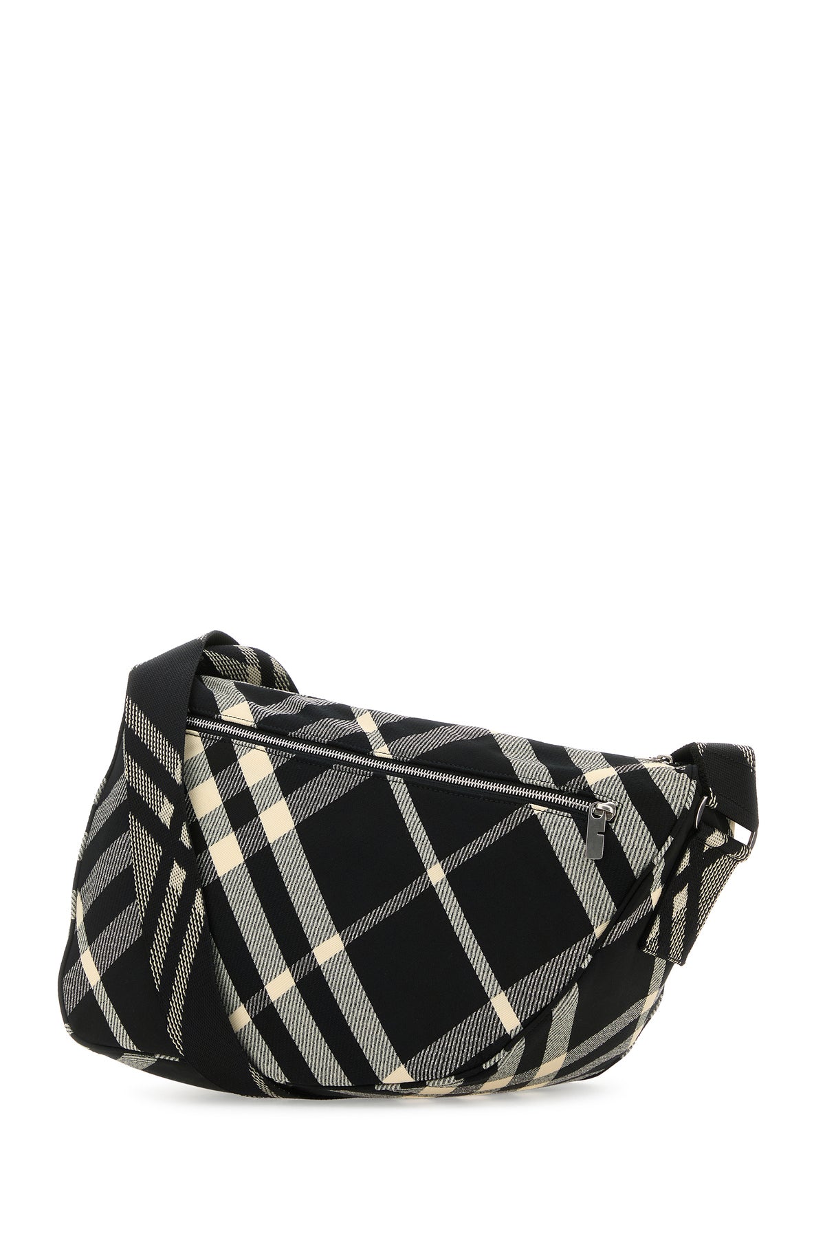 Burberry Borsa a tracolla Shield in tessuto ricamato, view 2