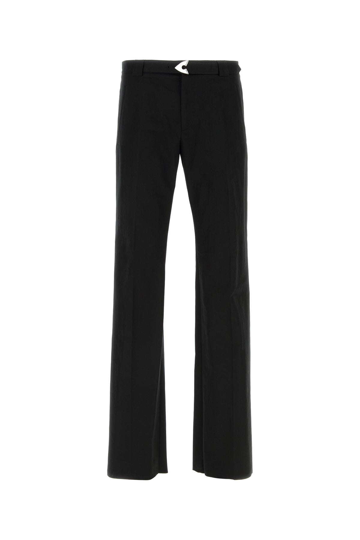 Alexander McQueen Pantalone in misto cotone nero