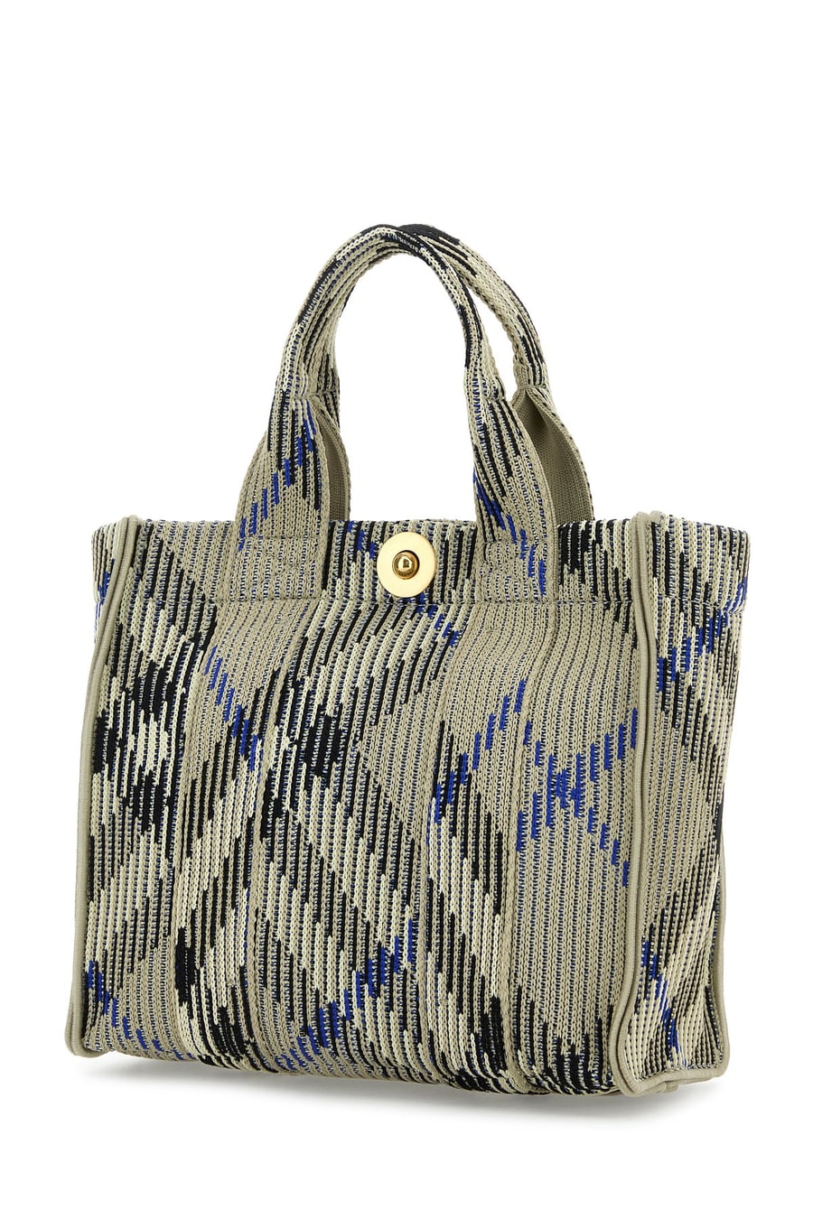 Burberry Borsa a mano Check mini in tessuto ricamato, view 2