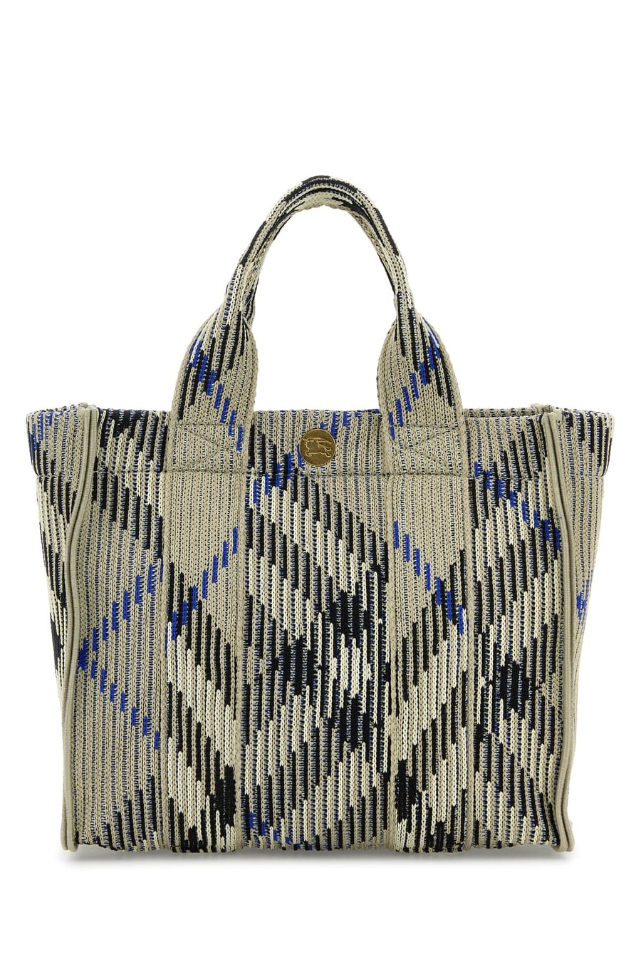 Burberry Borsa a mano Check mini in tessuto ricamato, view 3
