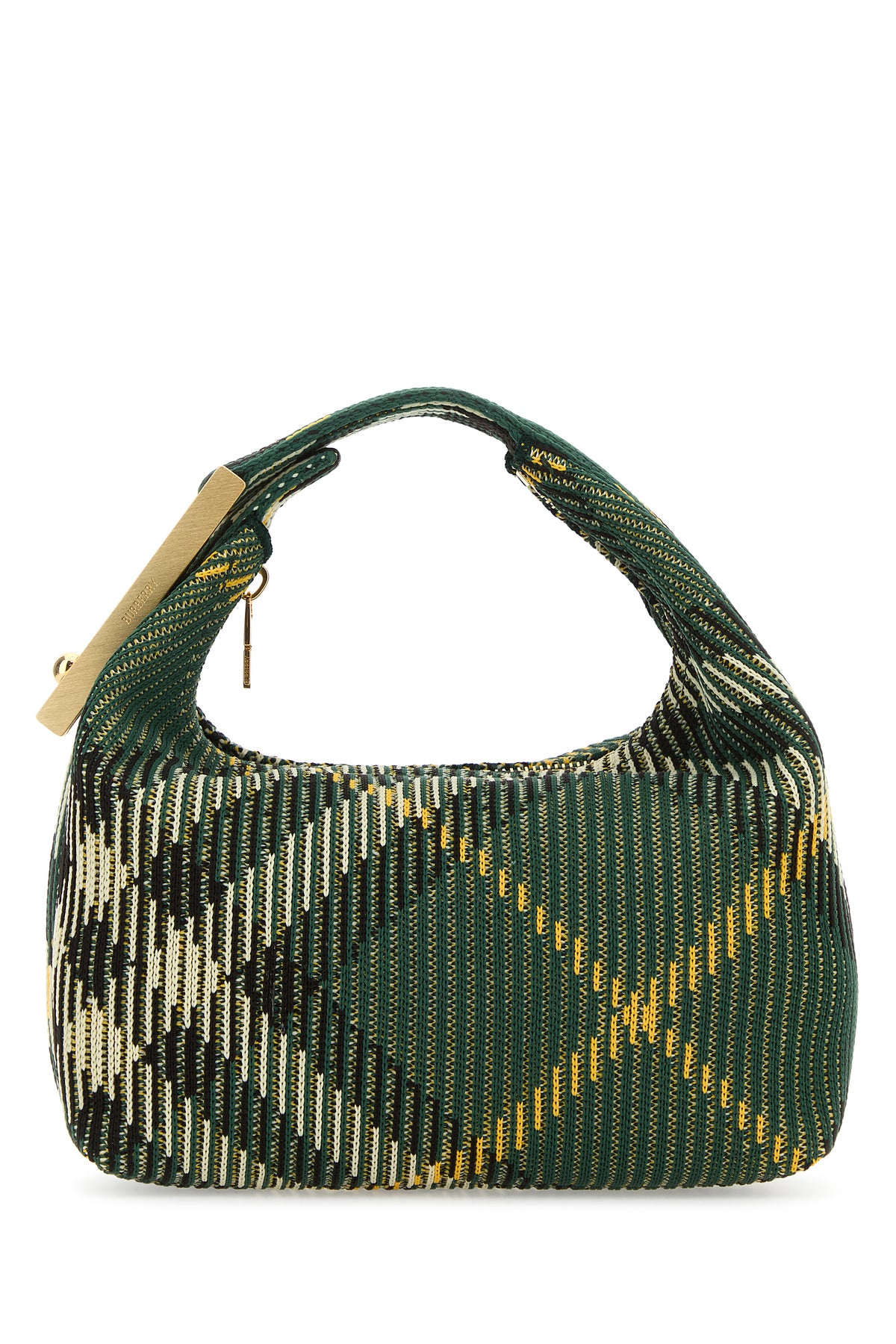 Burberry Borsa a mano Peg mini in nylon ricamato