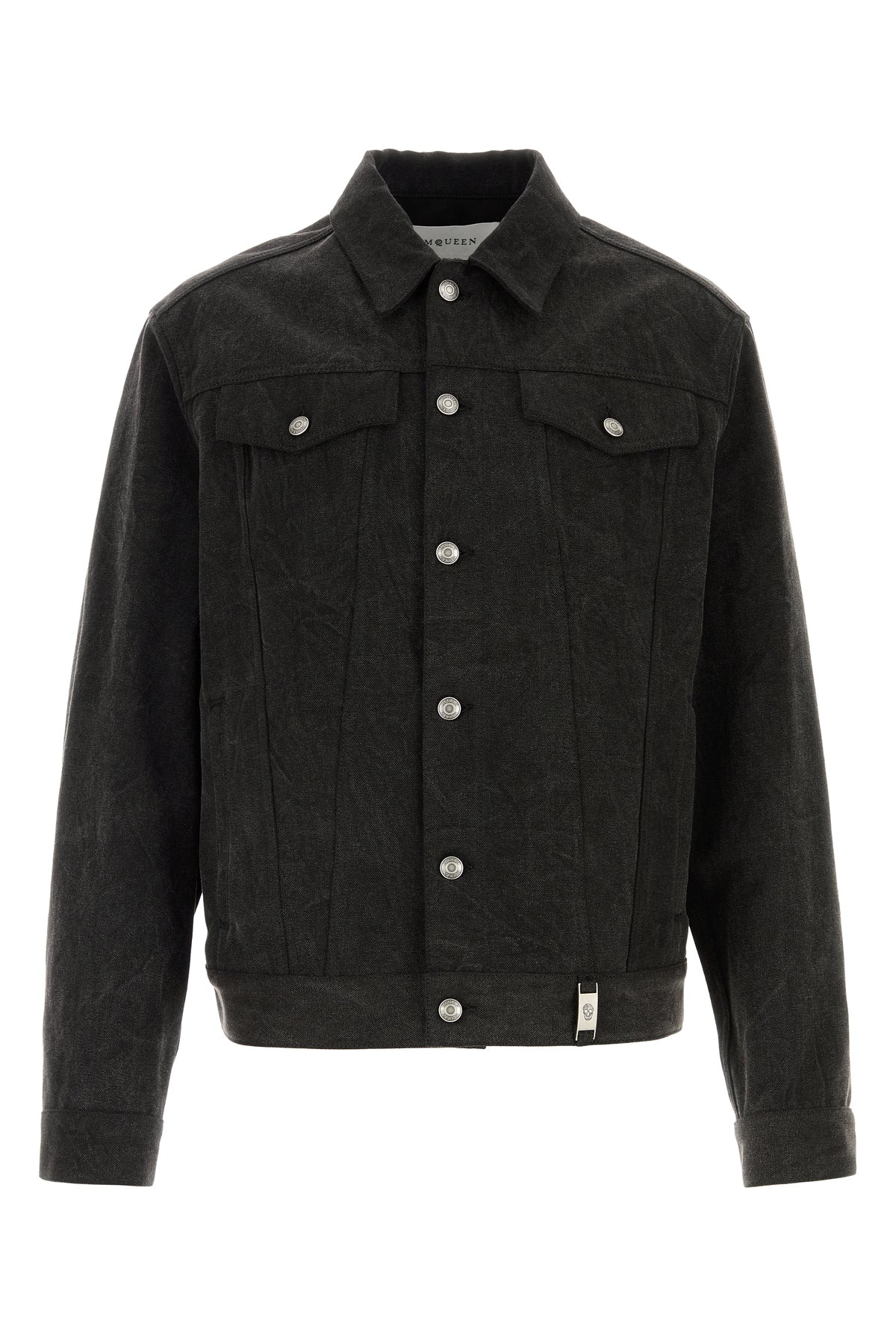 Alexander McQueen Giubbino in denim ardesia