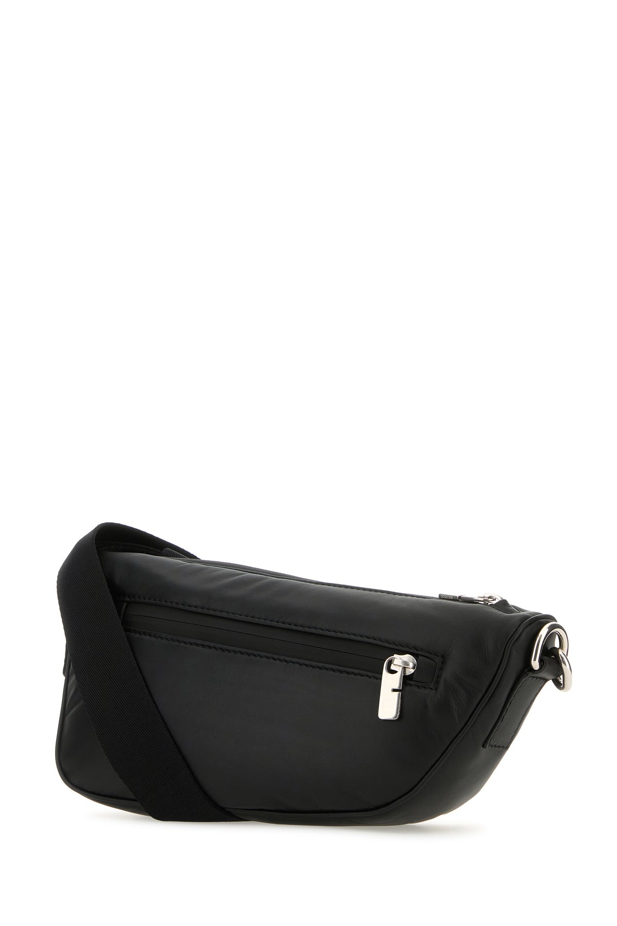 Burberry Borsa a tracolla Shield in pelle nera, view 2