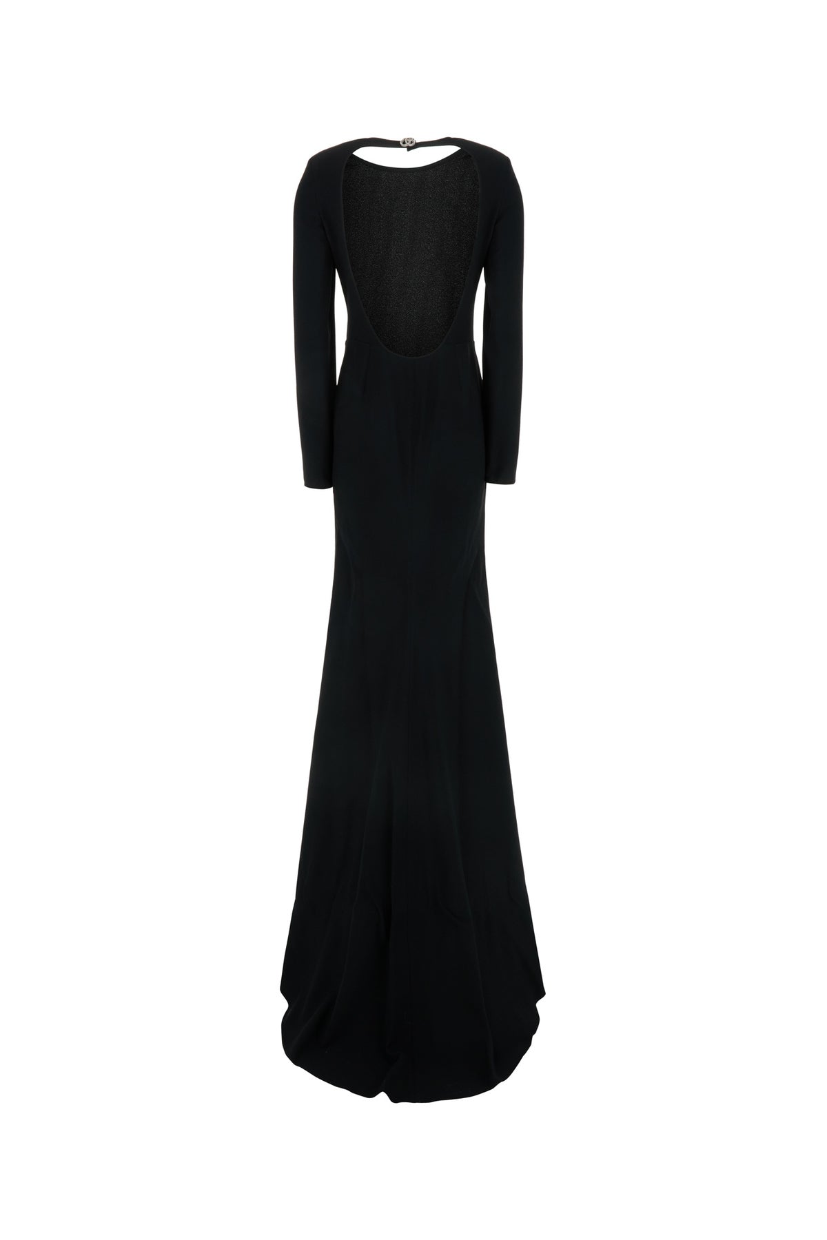 Gucci Abito lungo in crepe nero, view 2