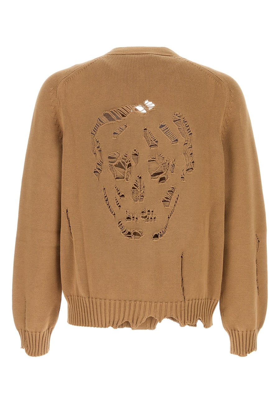 Alexander McQueen Cardigan in cotone biscotto, view 2