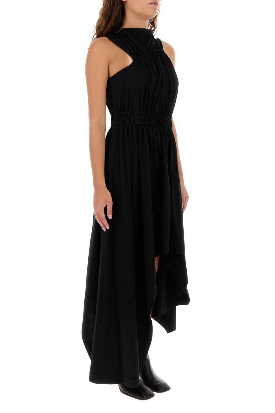 Alexander McQueen Abito in jersey nero, view 3
