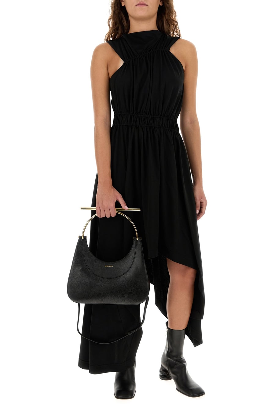 Alexander McQueen Abito in jersey nero, view 6