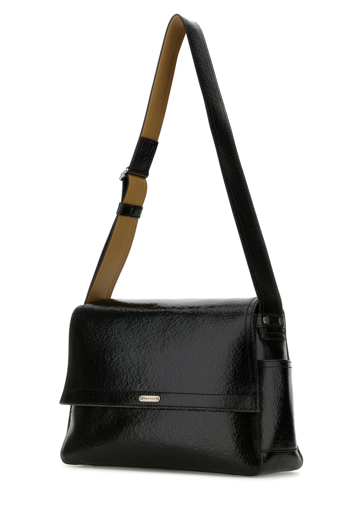 Alexander McQueen Borsa a tracolla The Slouch in pelle nera, view 2