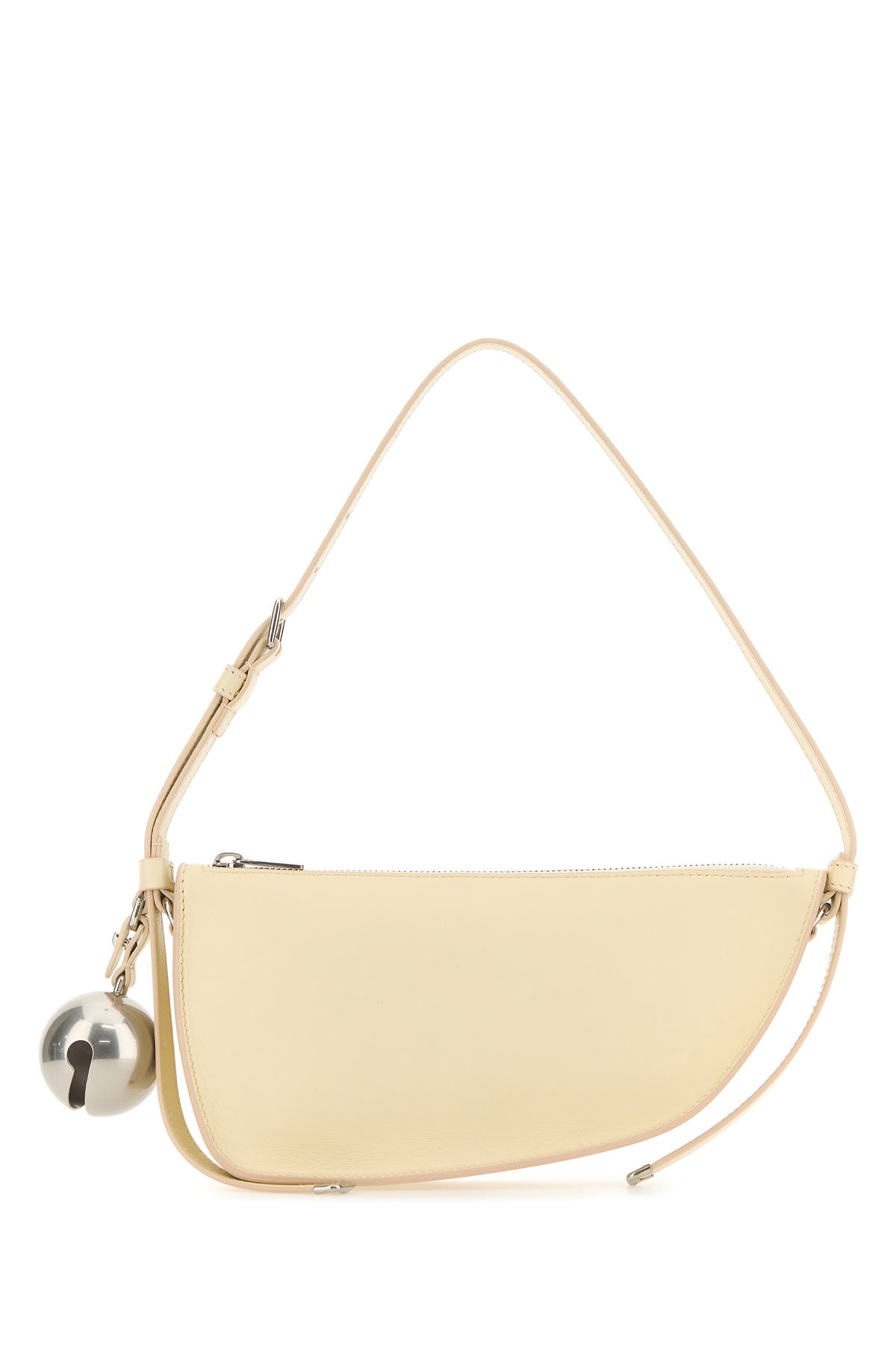 Burberry Borsa a spalla Shield mini in pelle crema