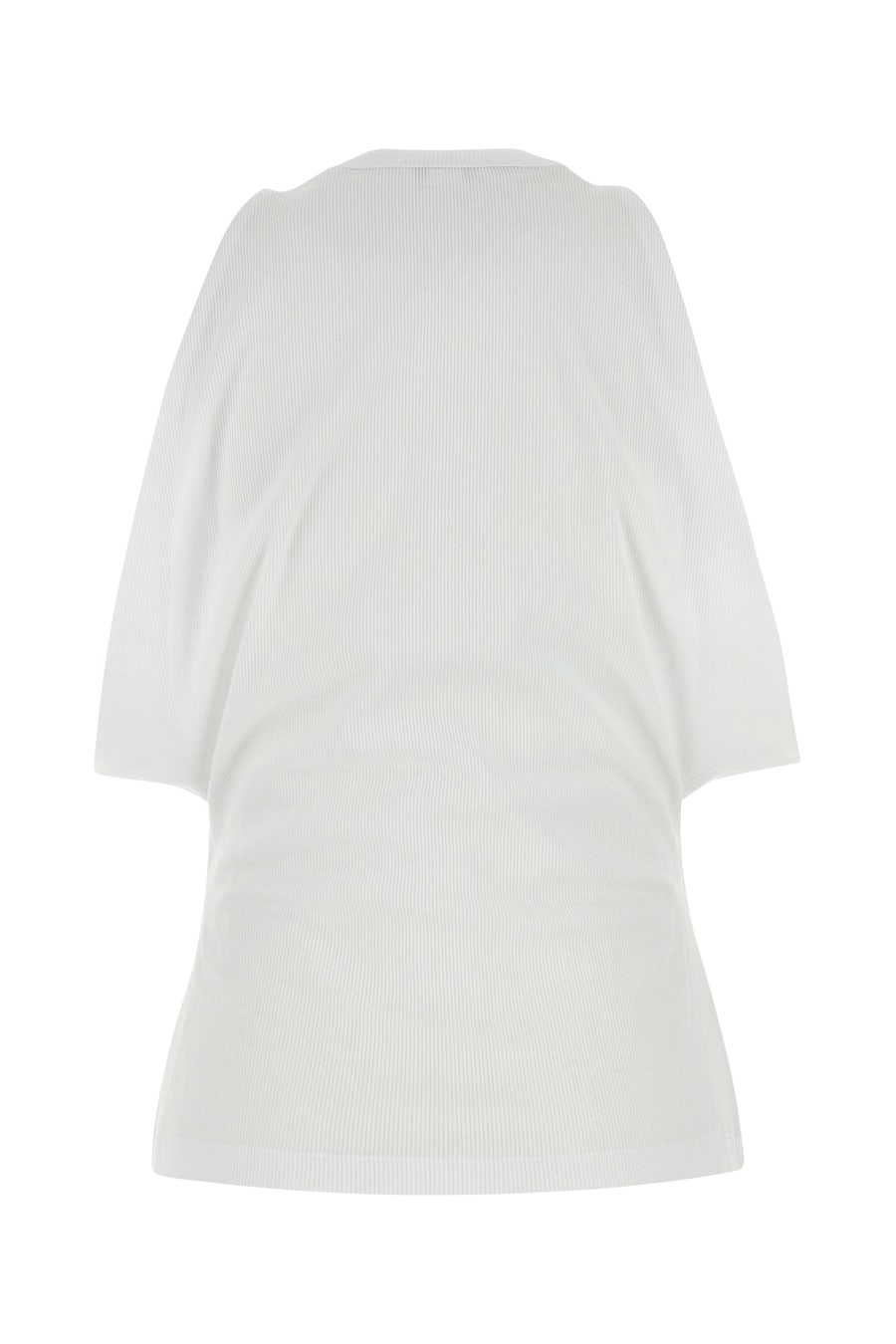 Alexander McQueen Top in cotone stretch bianco, view 2