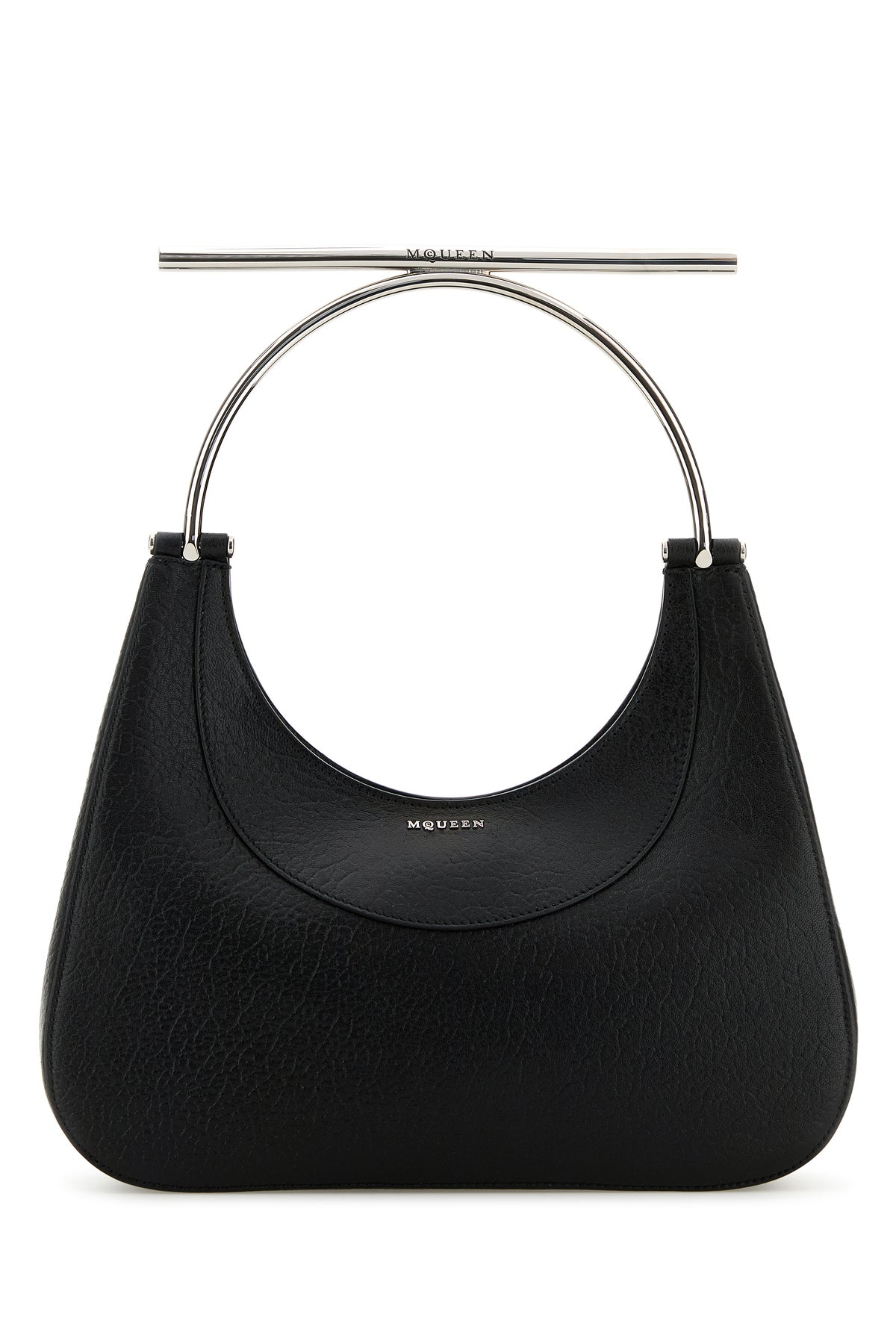 Alexander McQueen Borsa a mano Cross-Bar in pelle nera