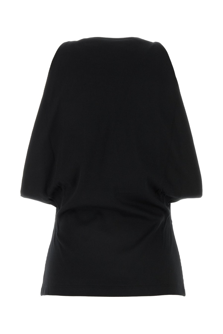 Alexander McQueen Top in cotone stretch nero, view 2