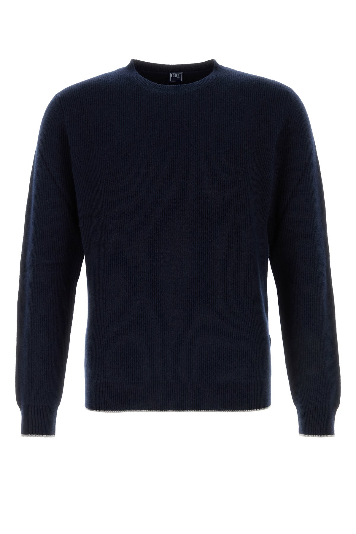 FEDELI Maglione Argentina in cashmere blu notte