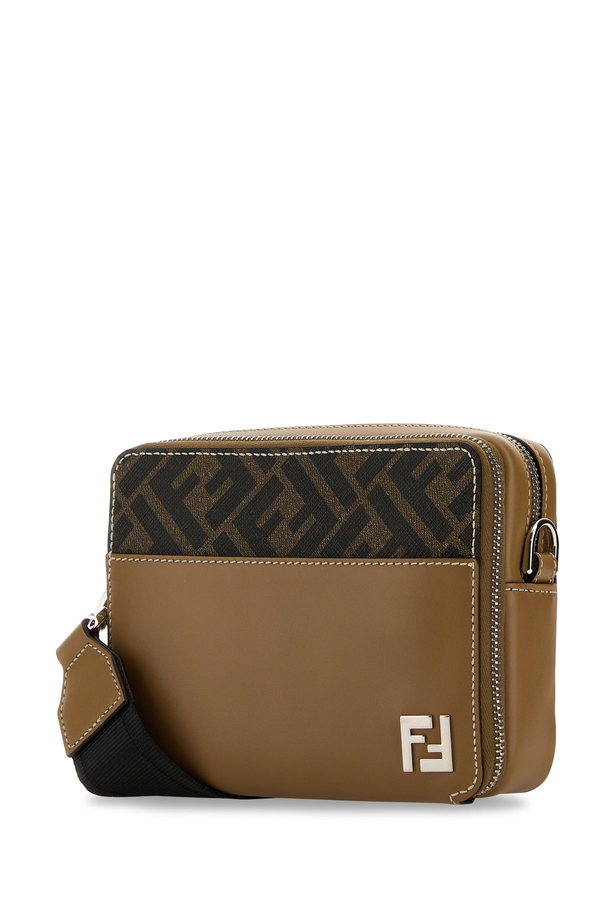 Fendi Borsa a tracolla Camera in tessuto ricamato, view 2
