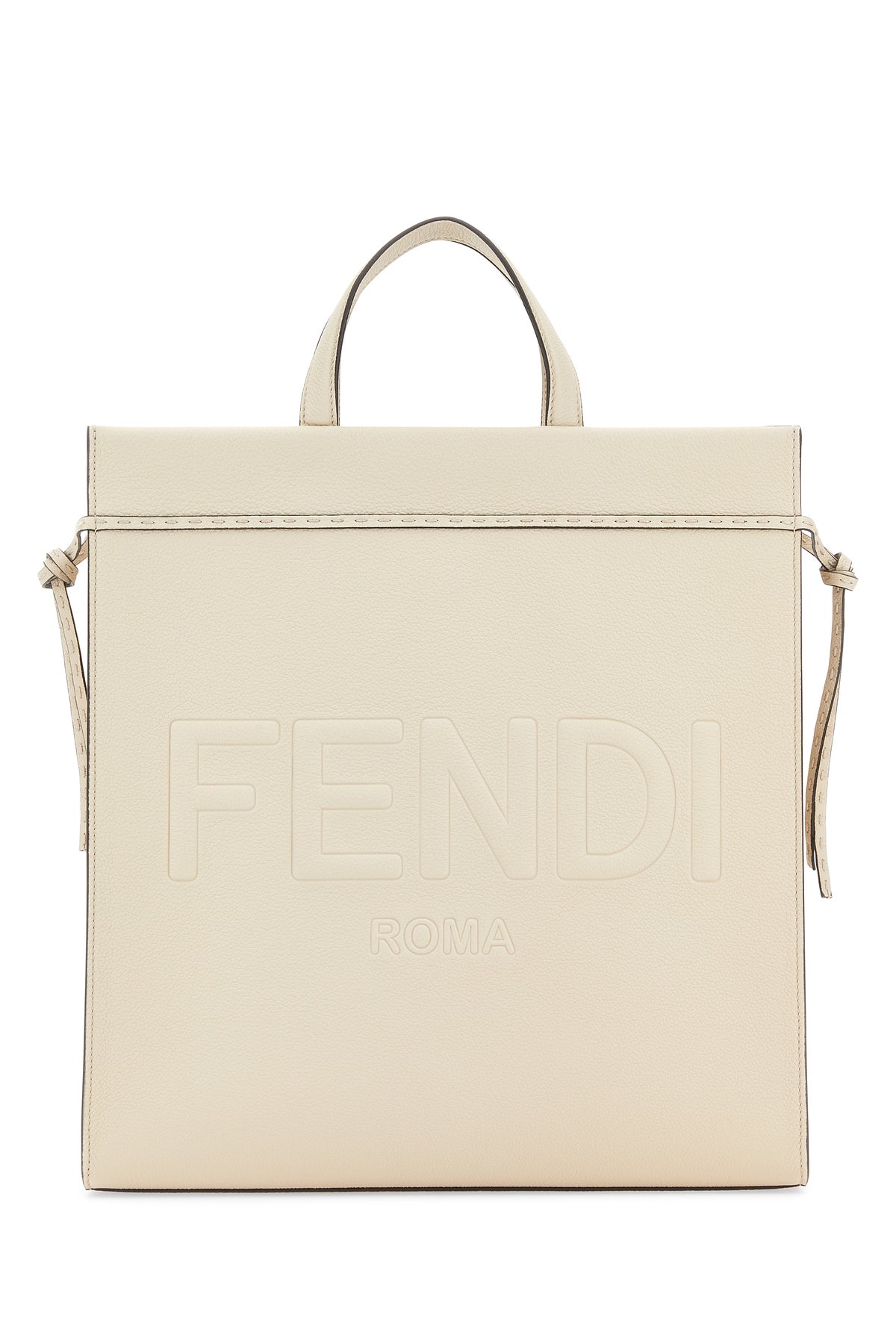 Fendi Borsa shopping Go To Shopper media in pelle avorio