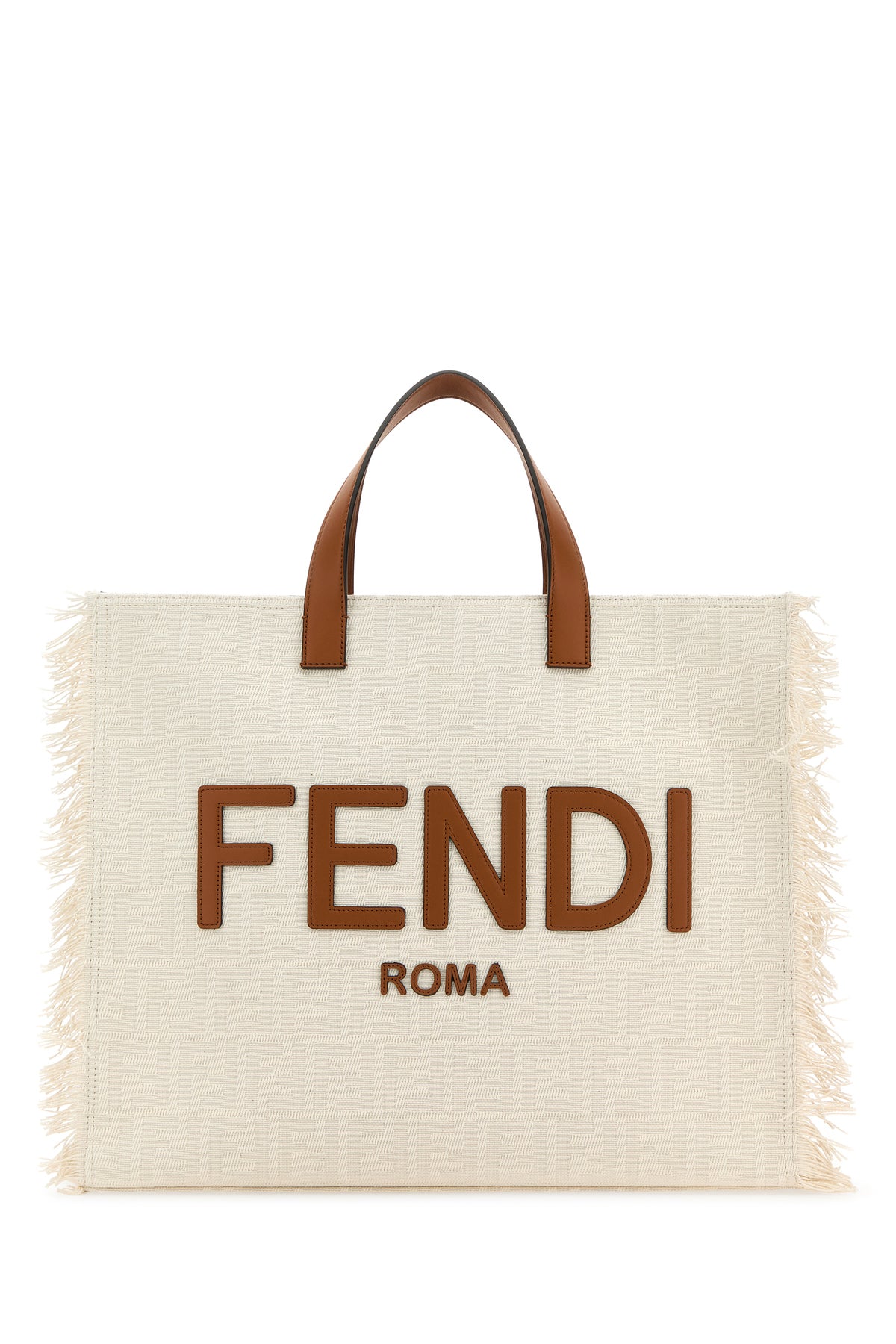 Fendi Borsa shopping FF Shopper in jacquard ricamato