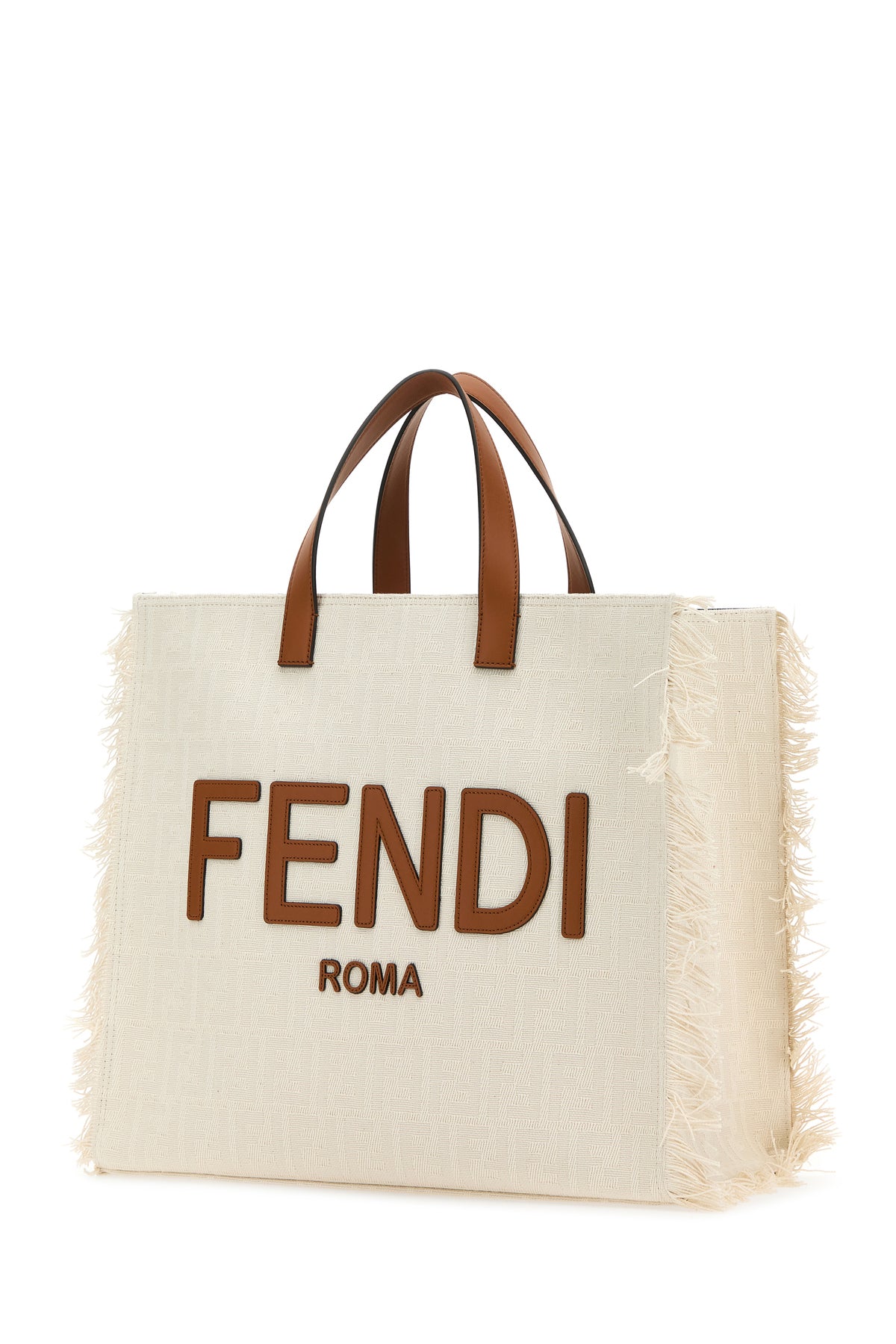 Fendi Borsa shopping FF Shopper in jacquard ricamato, view 2