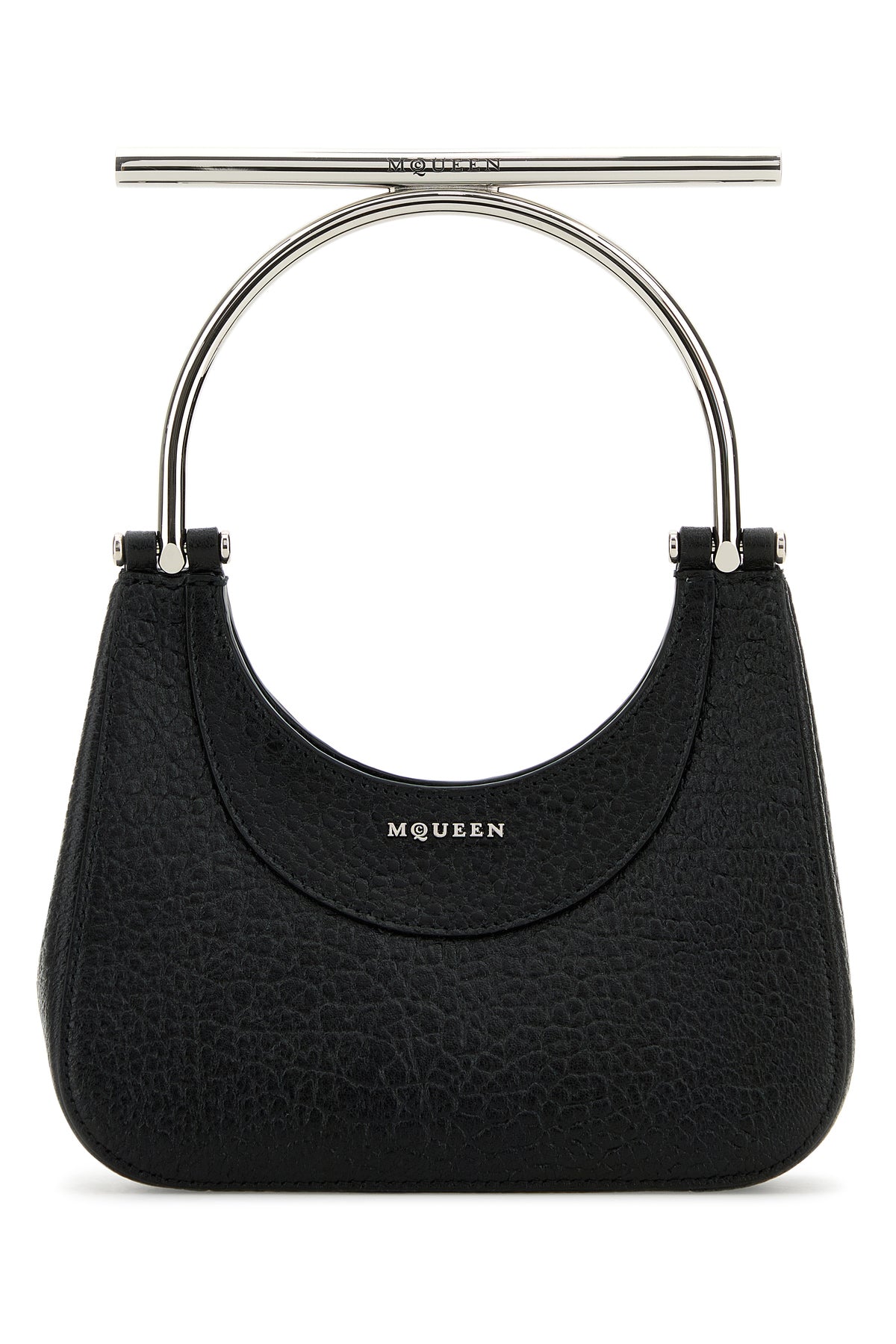 Alexander McQueen Borsa a mano Cross-Bar mini in pelle nera