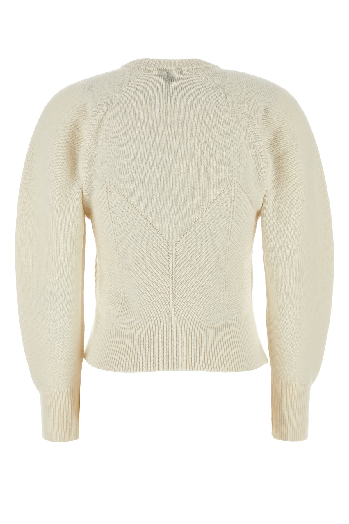 Alexander McQueen Maglione in misto lana avorio, view 2