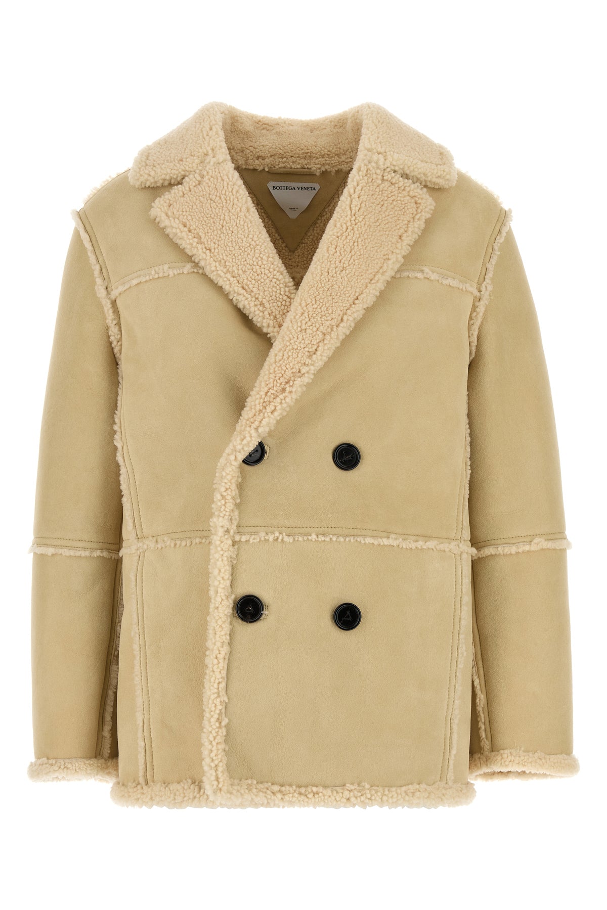Bottega Veneta Cappotto in montone crema