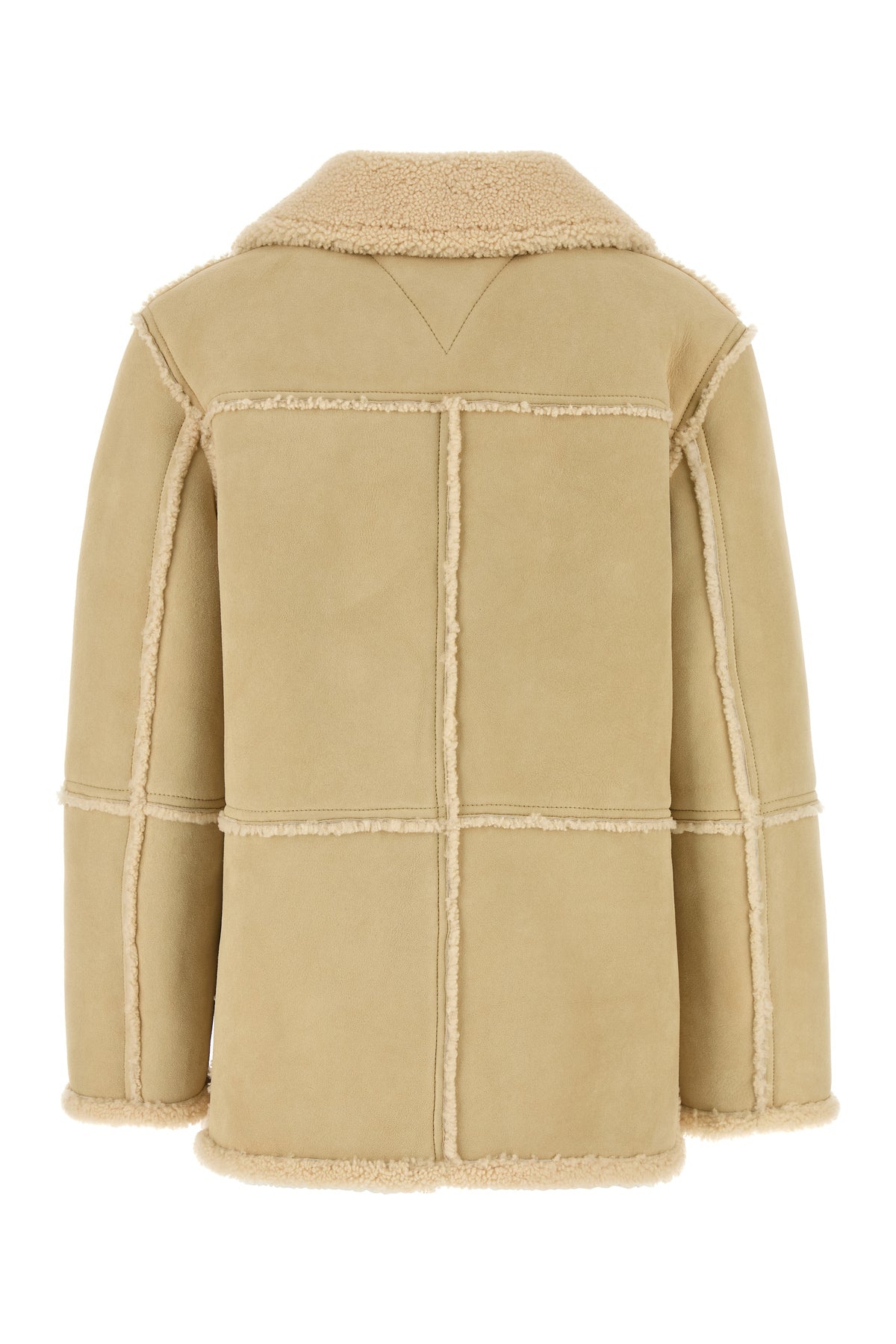 Bottega Veneta Cappotto in montone crema, view 2