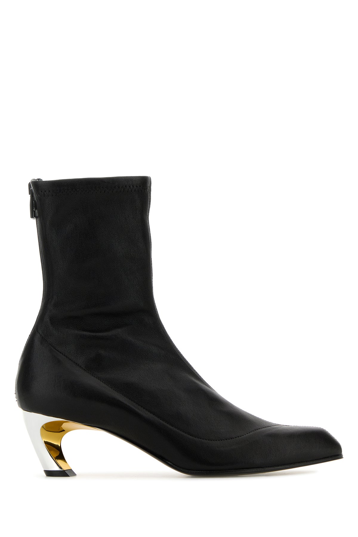 Alexander McQueen Stivaletti Armadillo in pelle nera