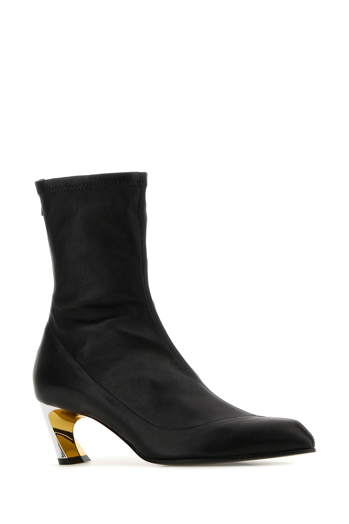 Alexander McQueen Stivaletti Armadillo in pelle nera, view 2