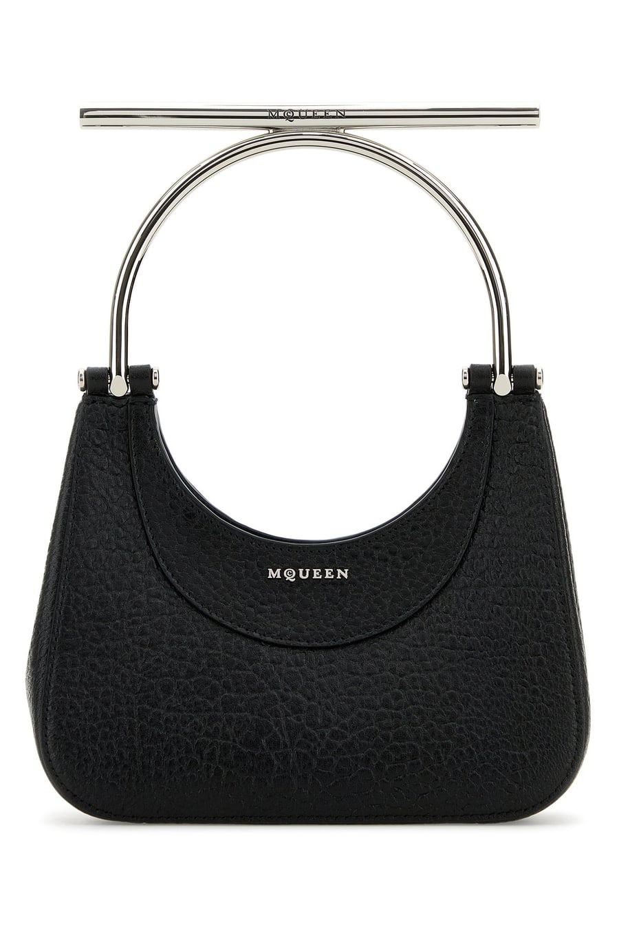 Alexander McQueen Borsa a mano Cross-Bar mini in pelle nera