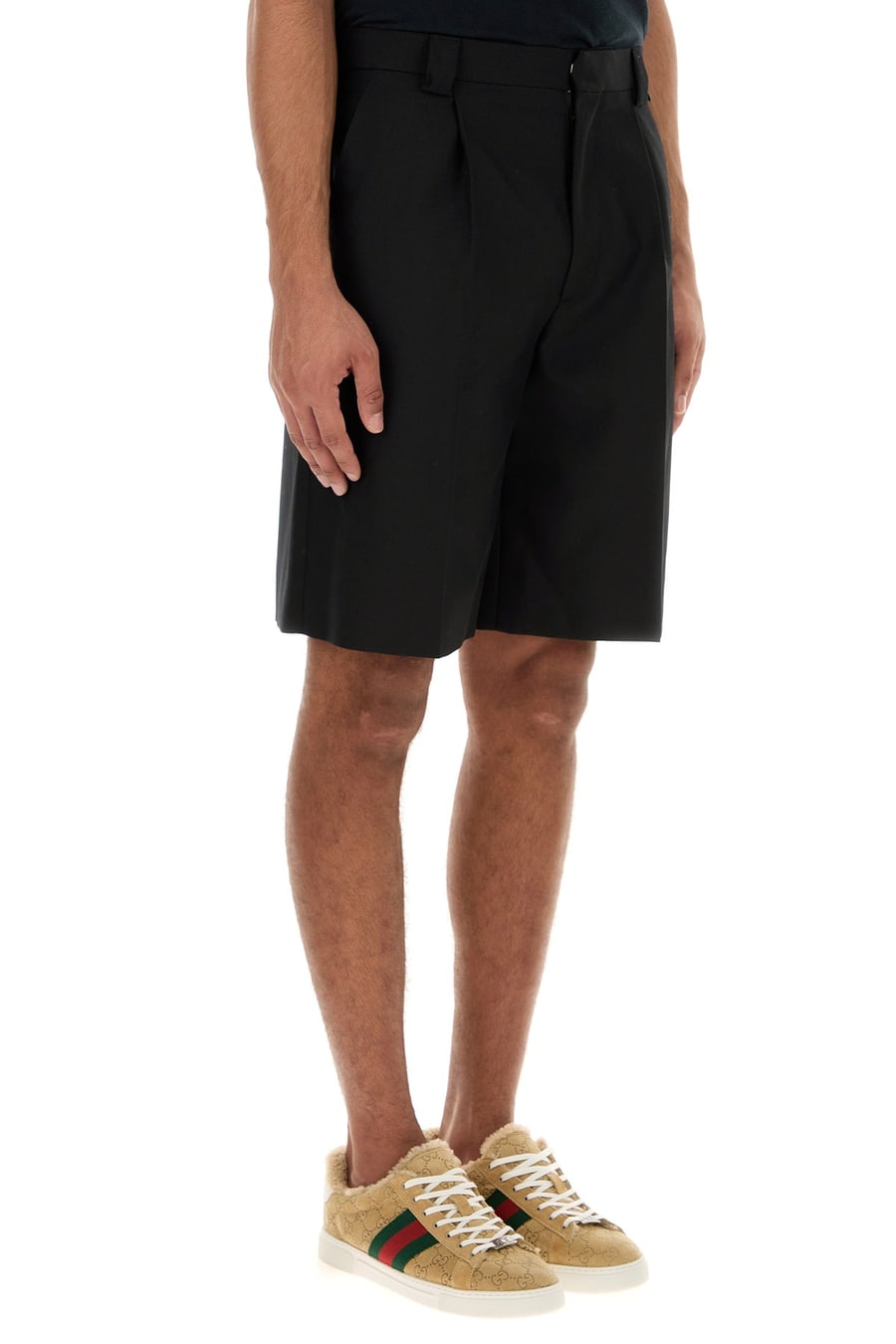 Gucci Bermuda in twill nero, view 3
