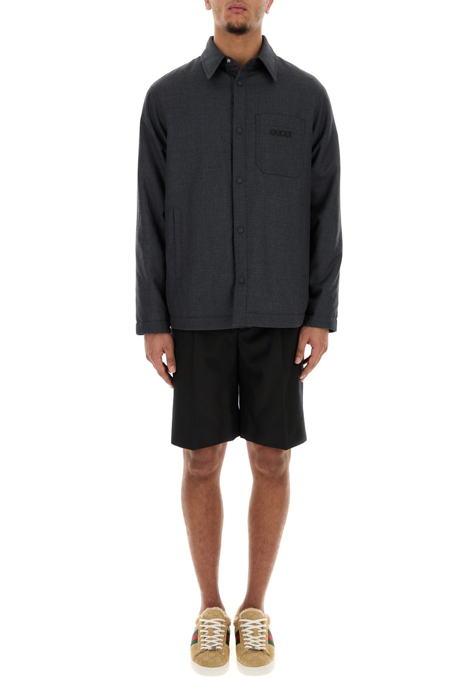 Gucci Bermuda in twill nero, view 6