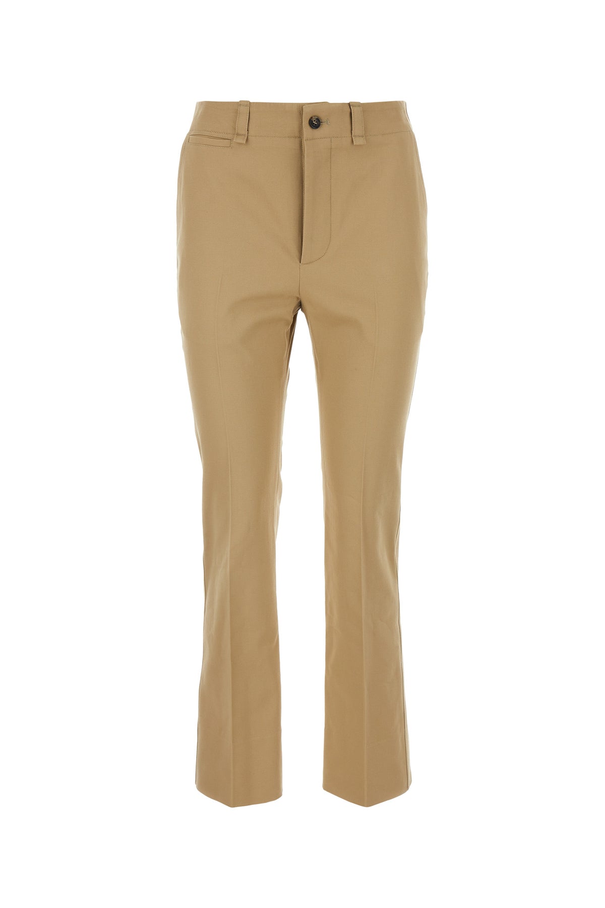 Saint Laurent Pantalone in cotone cammello