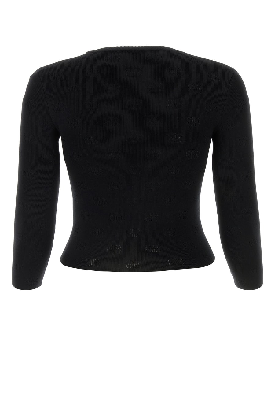 Balenciaga Maglione in misto lana nera, view 2